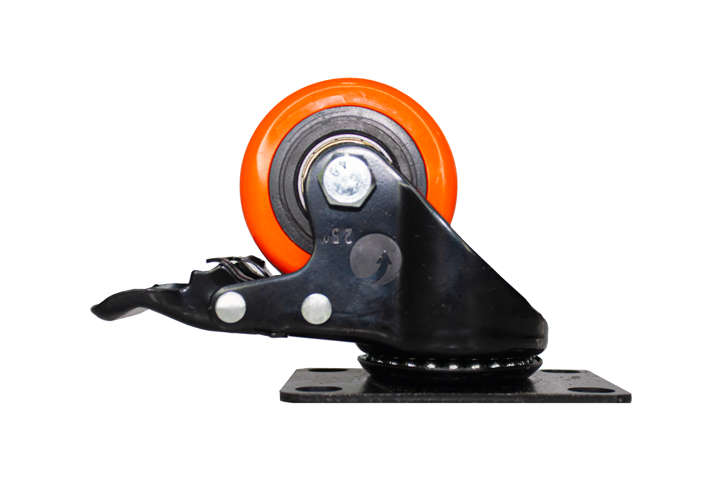 Rodachina 2-1/2" A-Polivinil Naranja