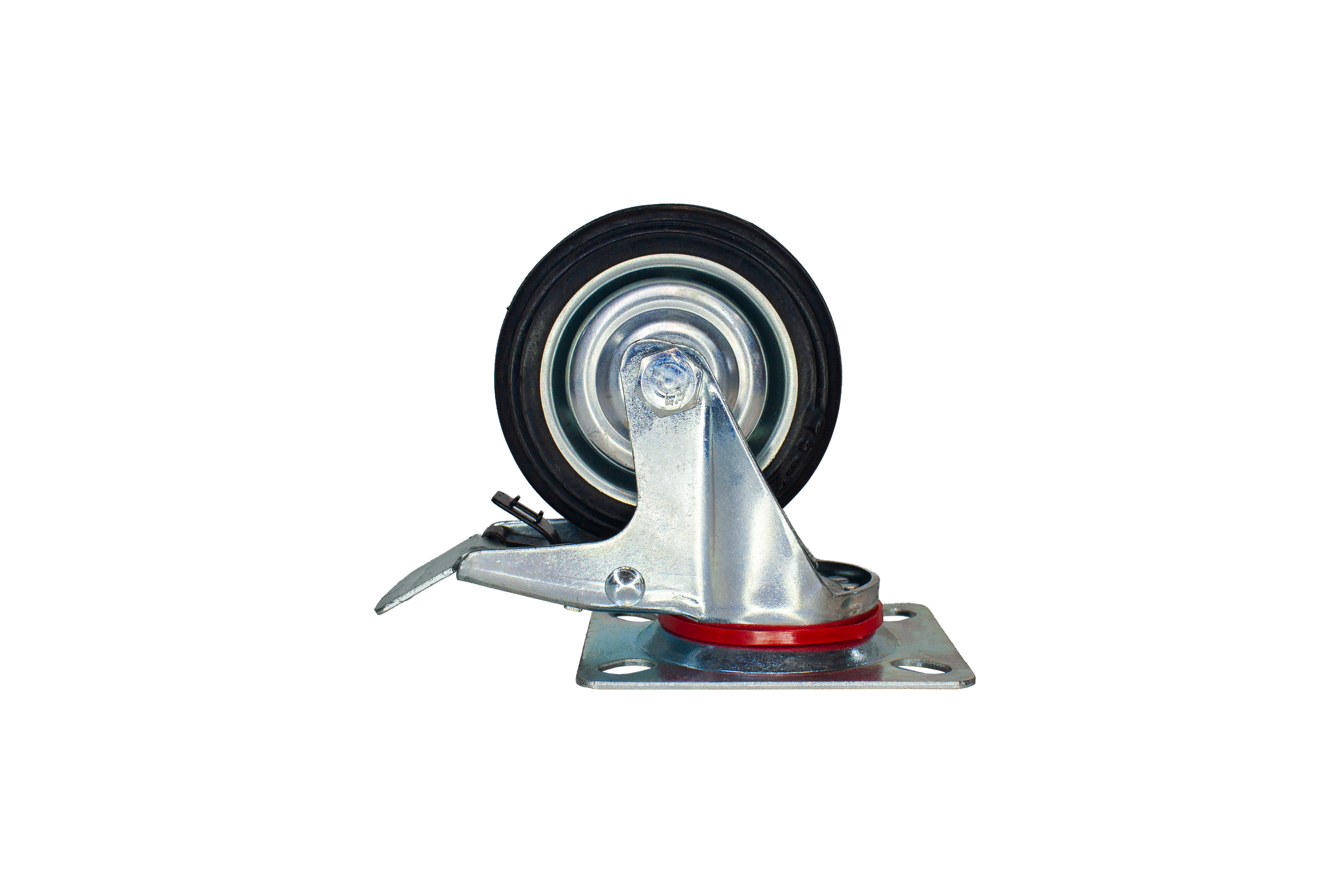 Rodachina 3" Caucho Rin Metal