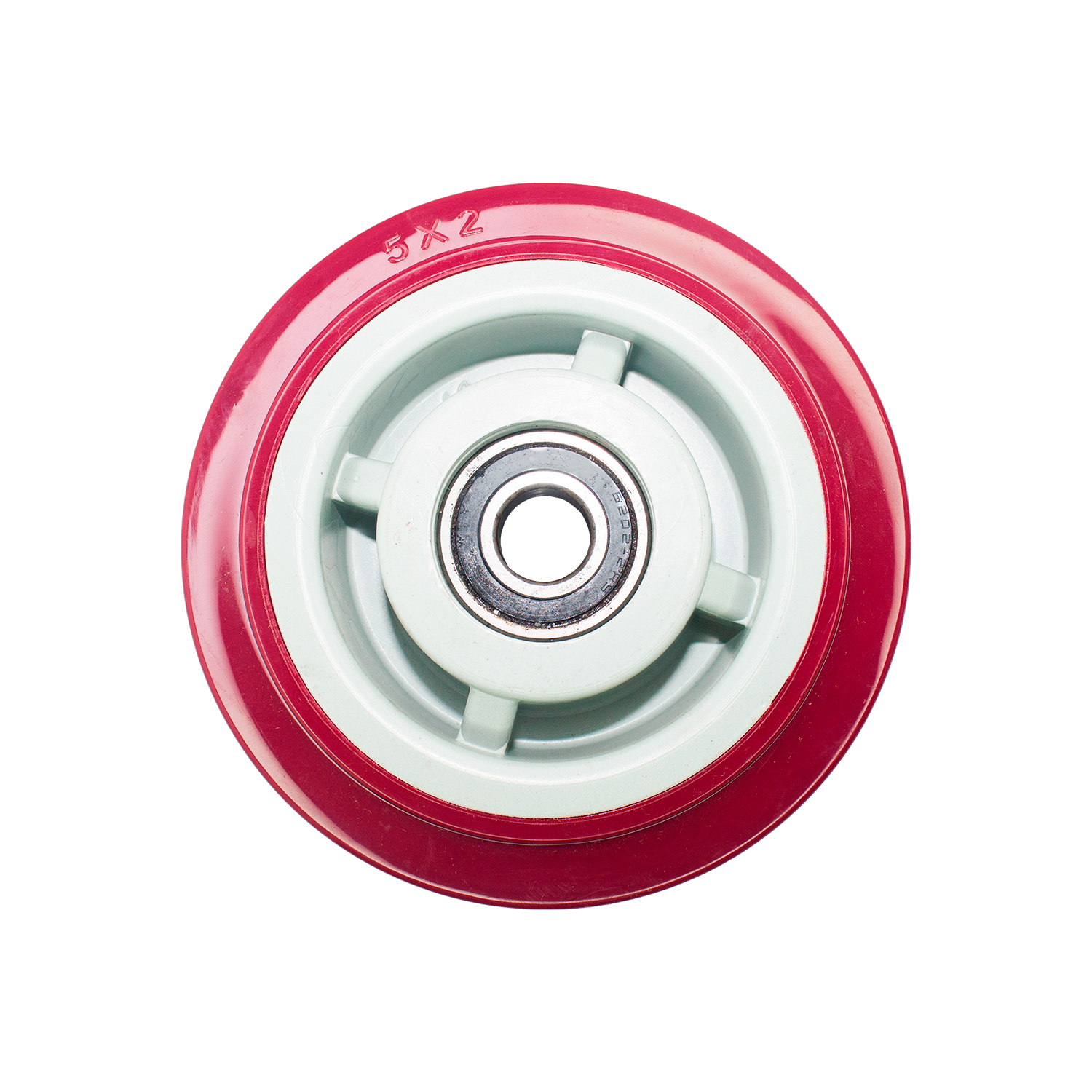 Rueda X2" Polivinil Roja
