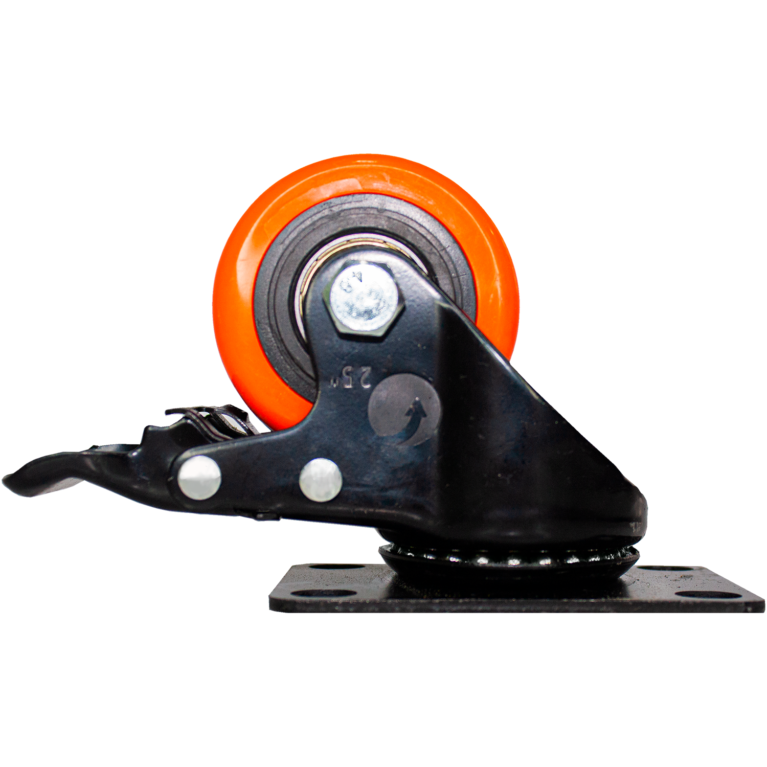 Rodachina 2-1/2" A-Polivinil Naranja