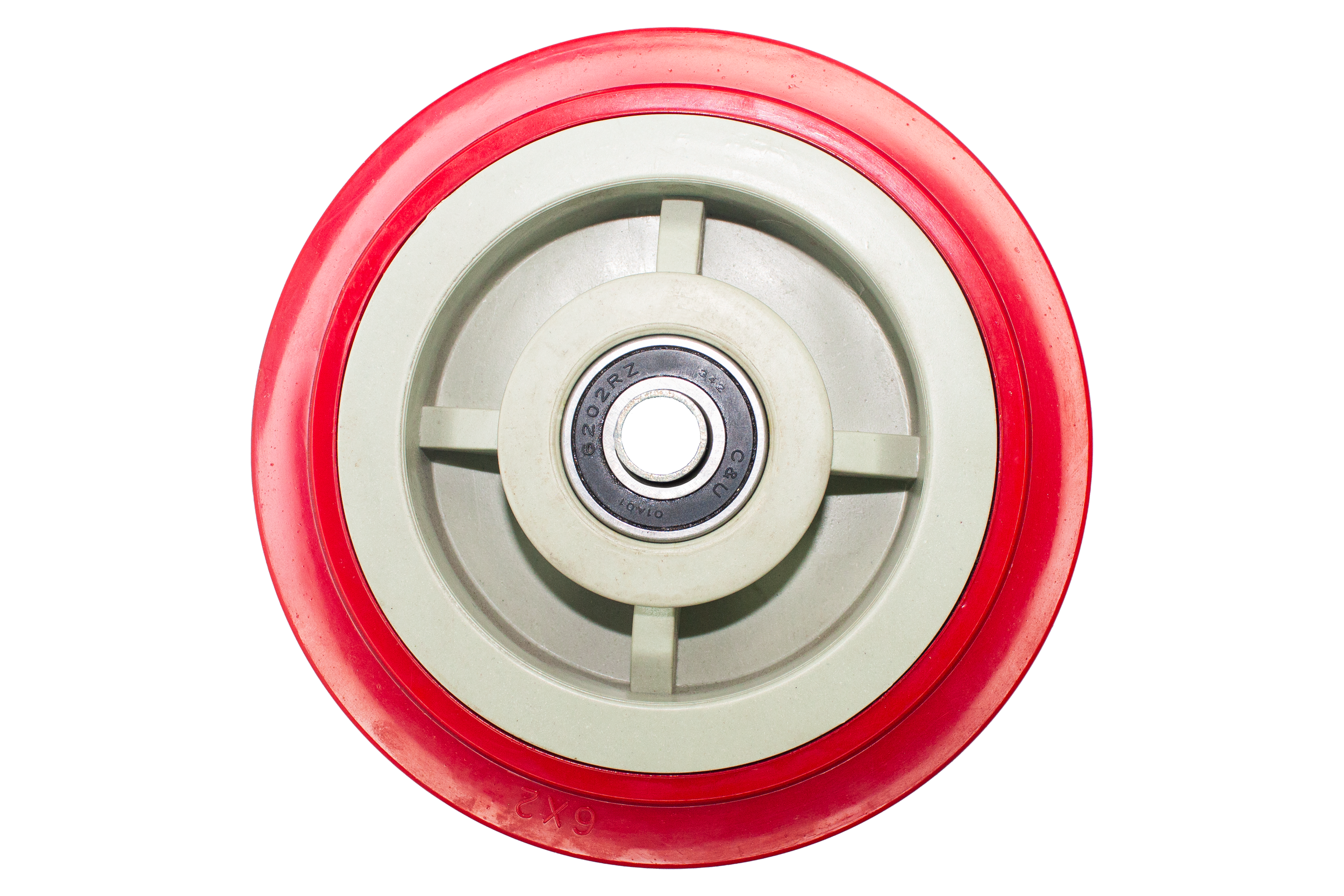 Rueda 6X2" Polivinil Roja