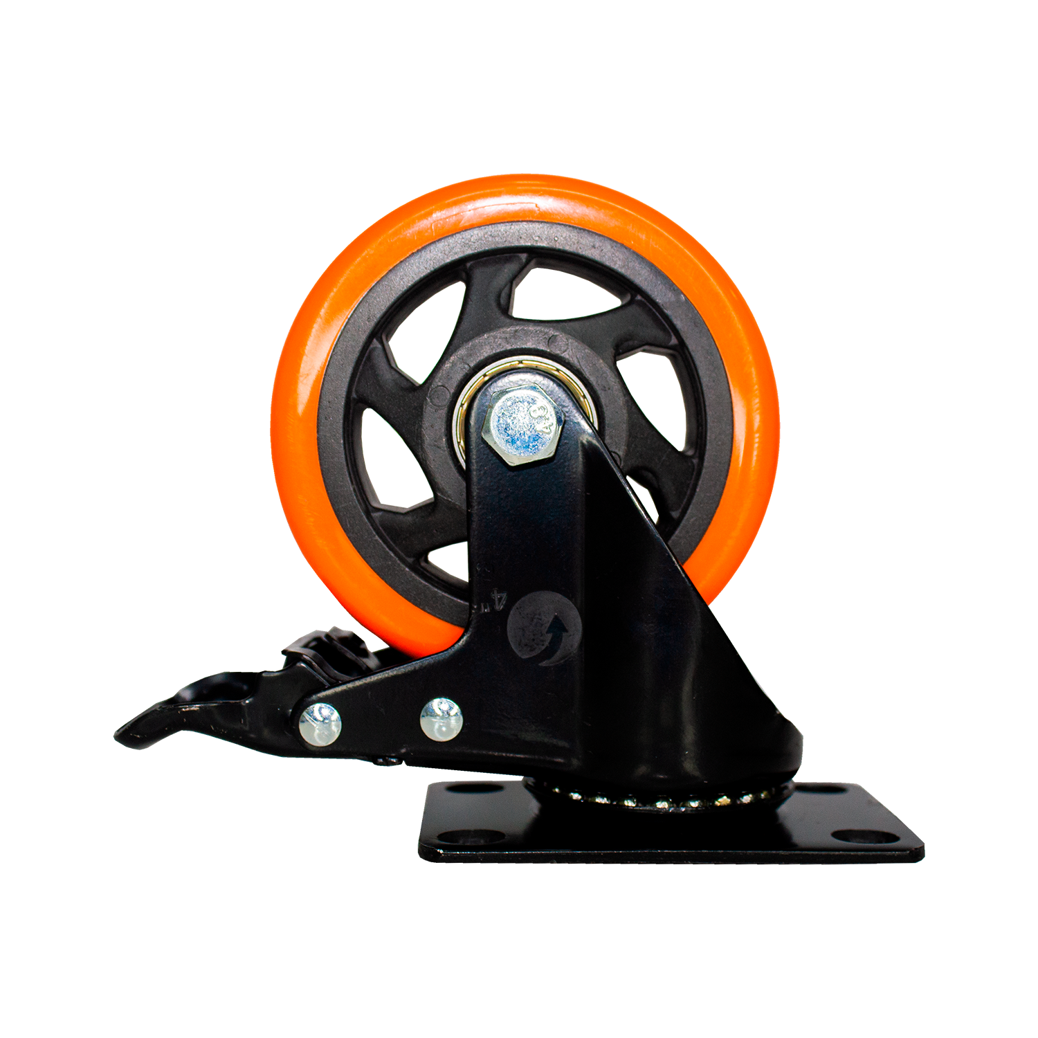 Rodachina 4" A-Polivinil Naranja