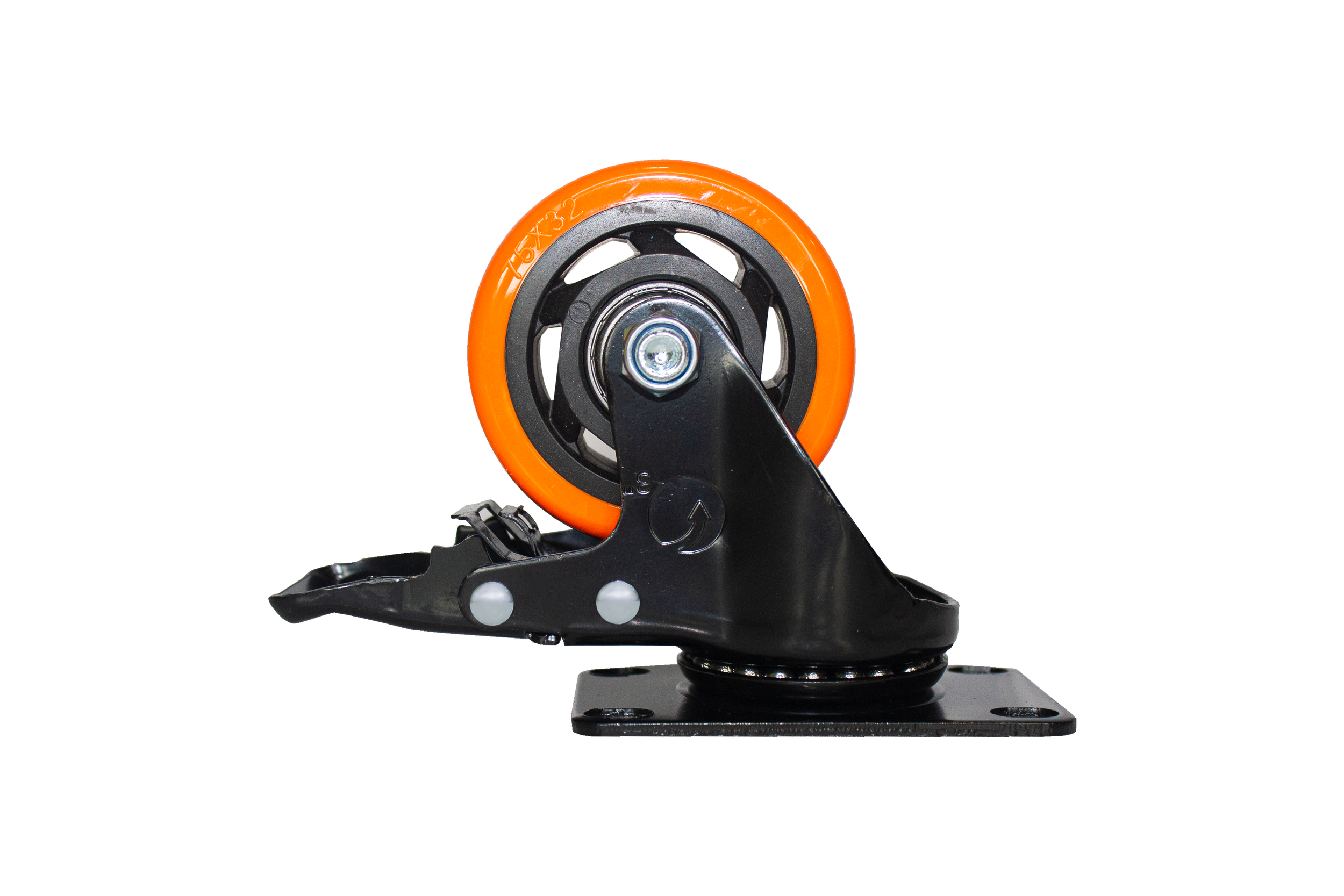 Rodachina 3" A-Polivinil Naranja