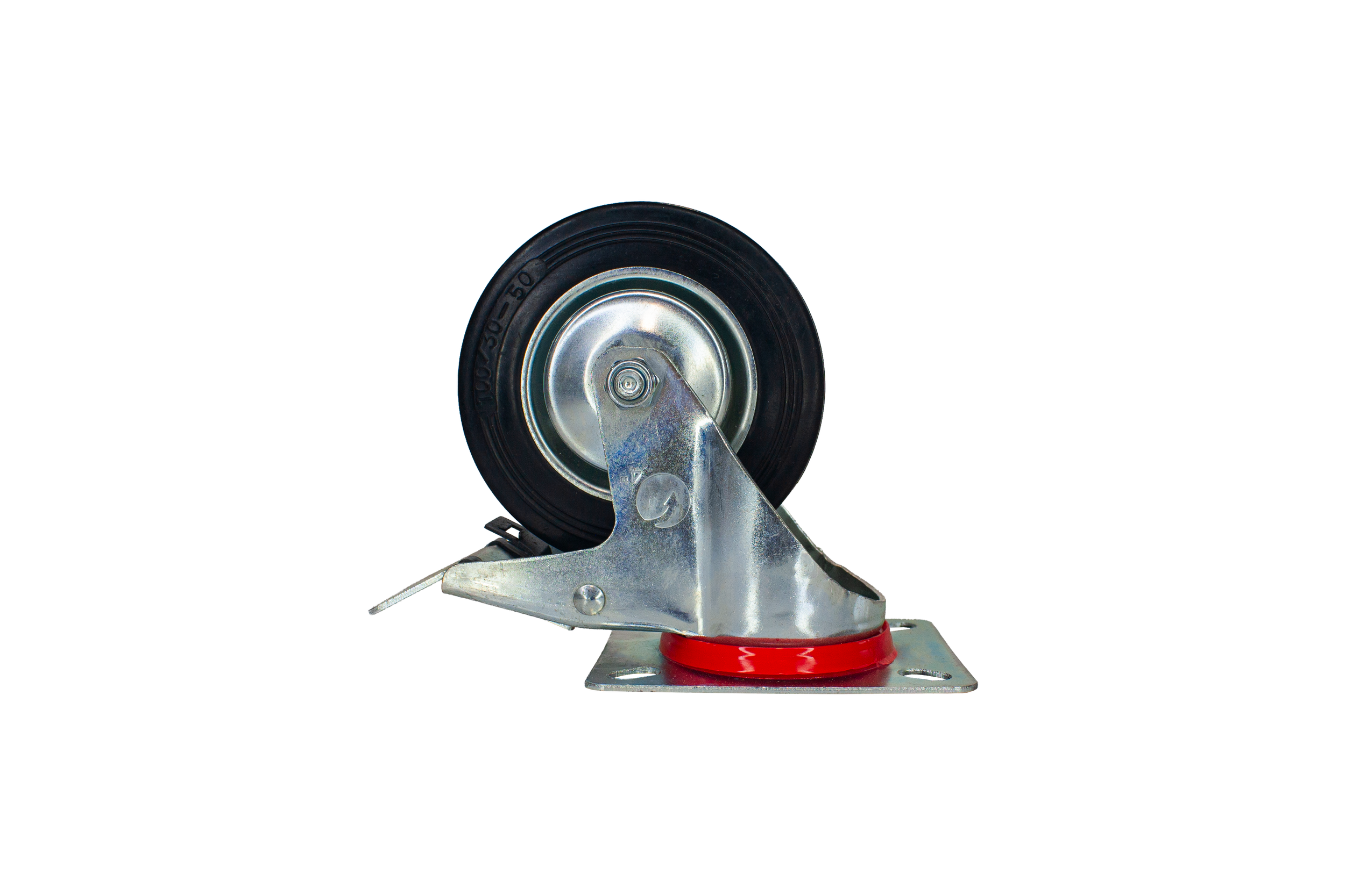 Rodachina 4" Caucho Rin Metal