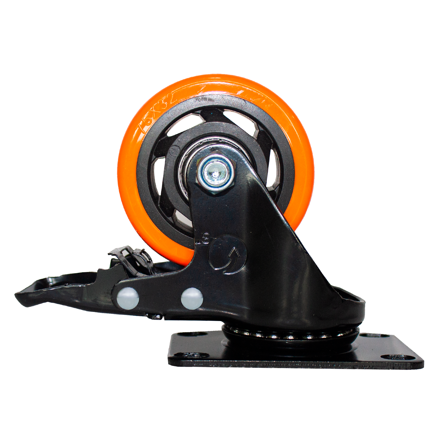 Rodachina 3" A-Polivinil Naranja