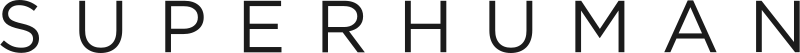 Black background with the word 'SUPERHUMAN' at the top.