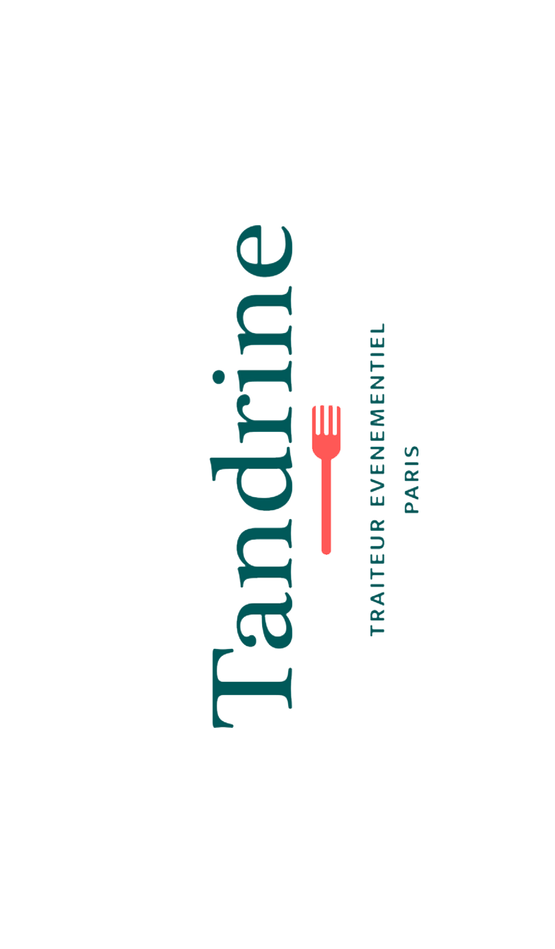 Logo avec un symbole de fourchette en rouge.