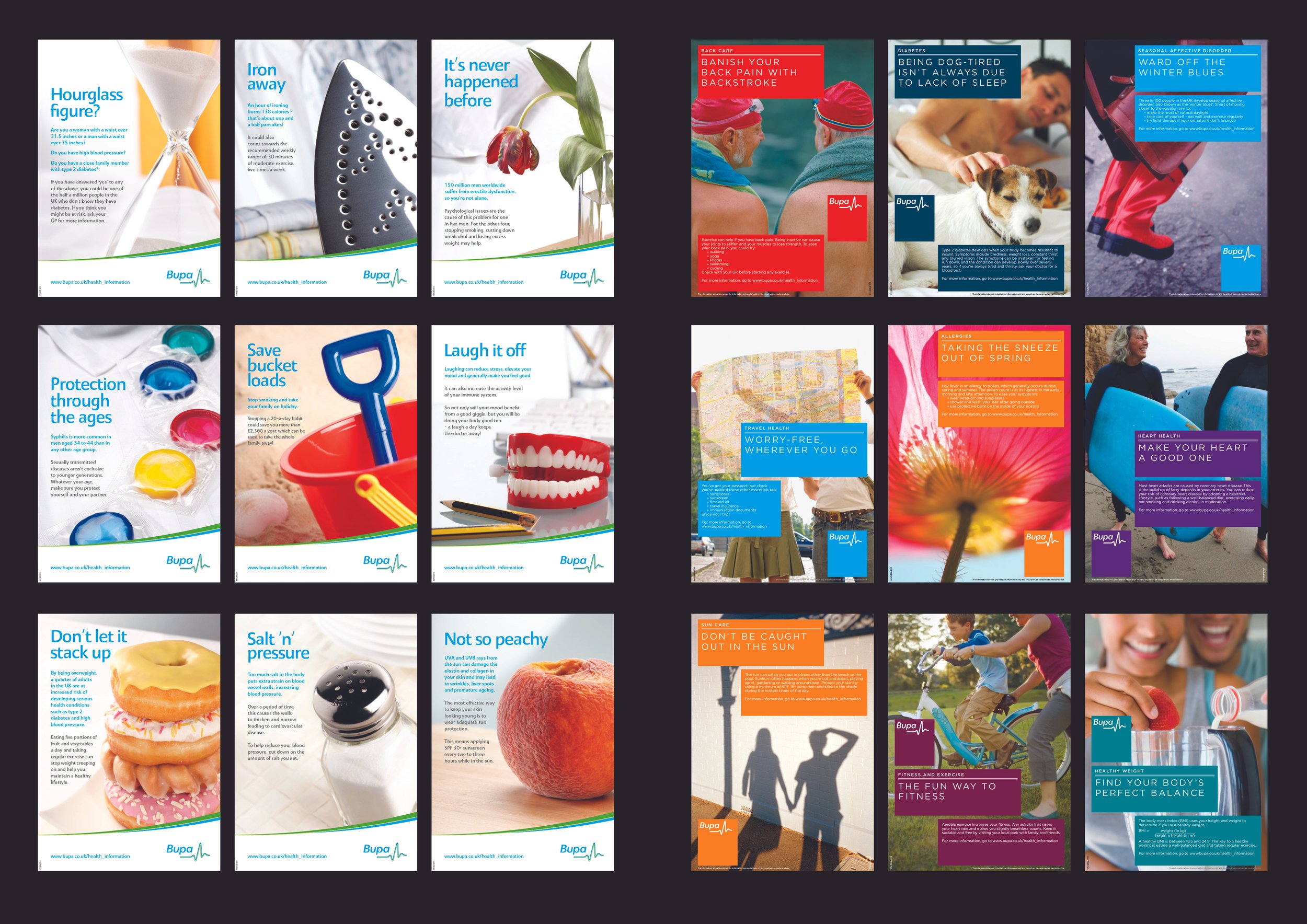 Poster designs for Bupa