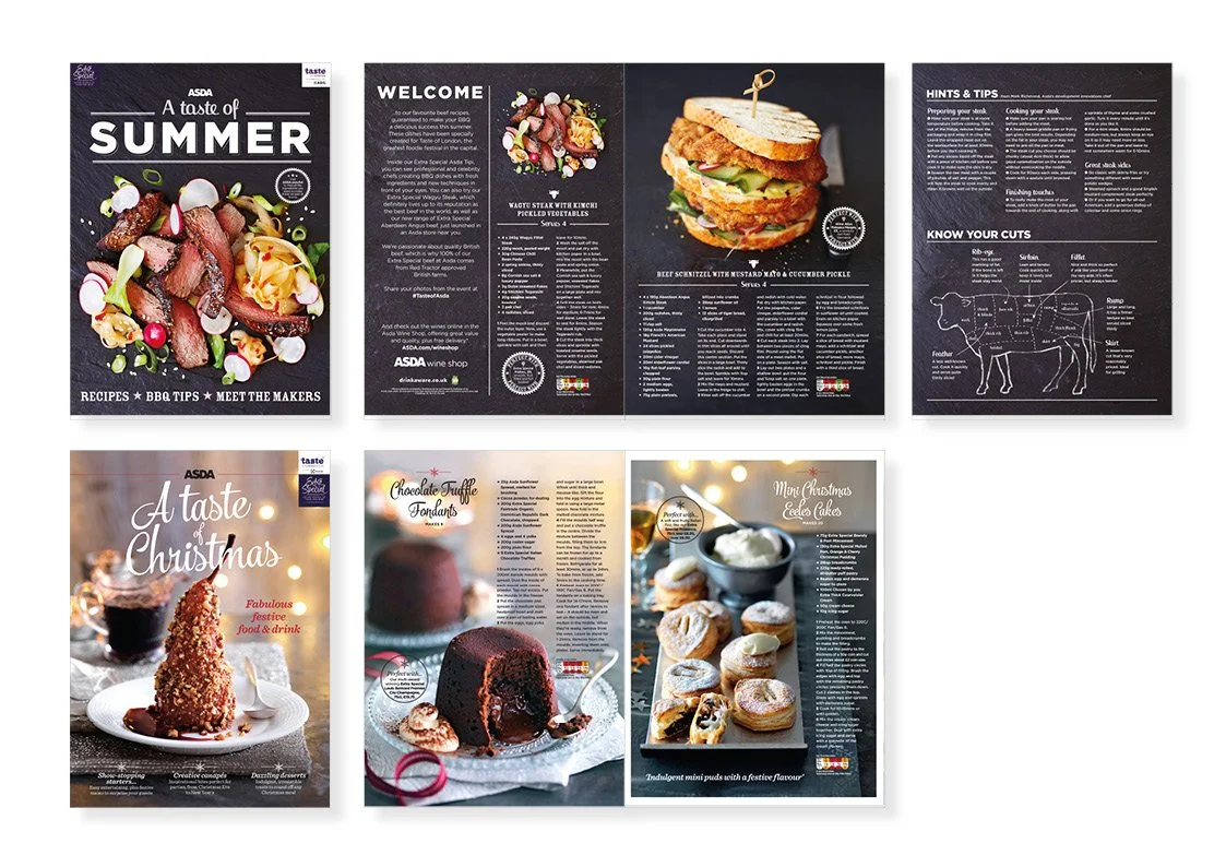 Supplement for Asda for A Taste of Summer and A Taste of Christmas food shows