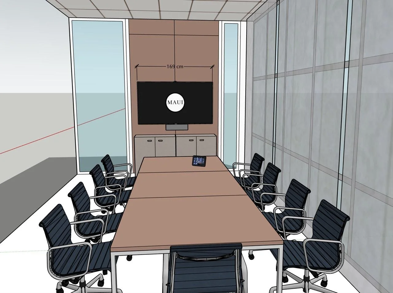 Render progetto Sala Conference