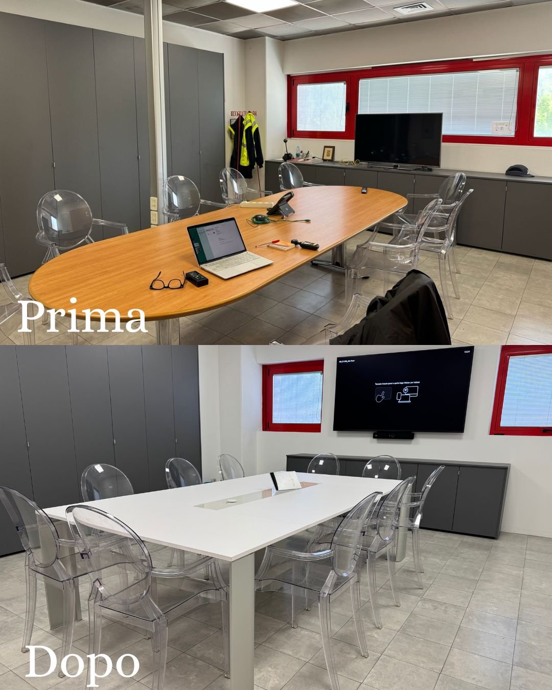 Collage prima e dopo