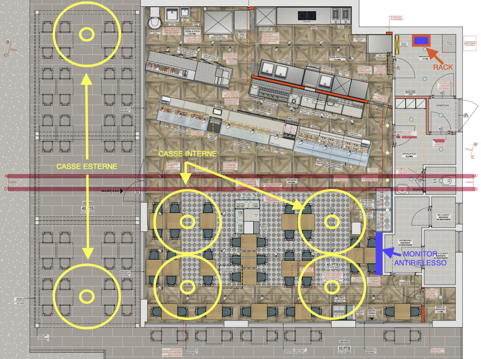 Progetto posizionamento diffusione sonora