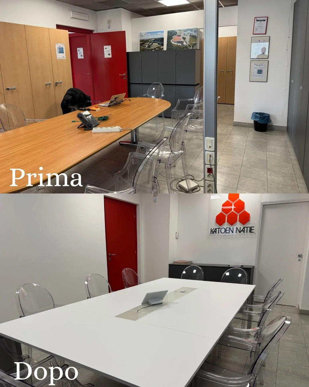 Collage prima e dopo