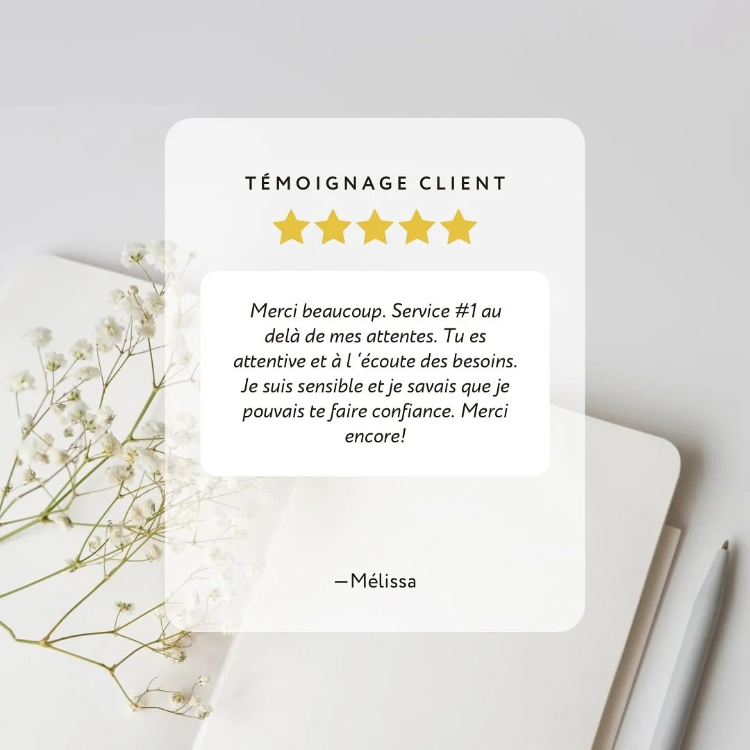 T&eacute;moignage client 🥹✨🫶🏼

Merci pour votre confiance! Je suis tellement heureuse de vous recevoir dans mon espace 🤍