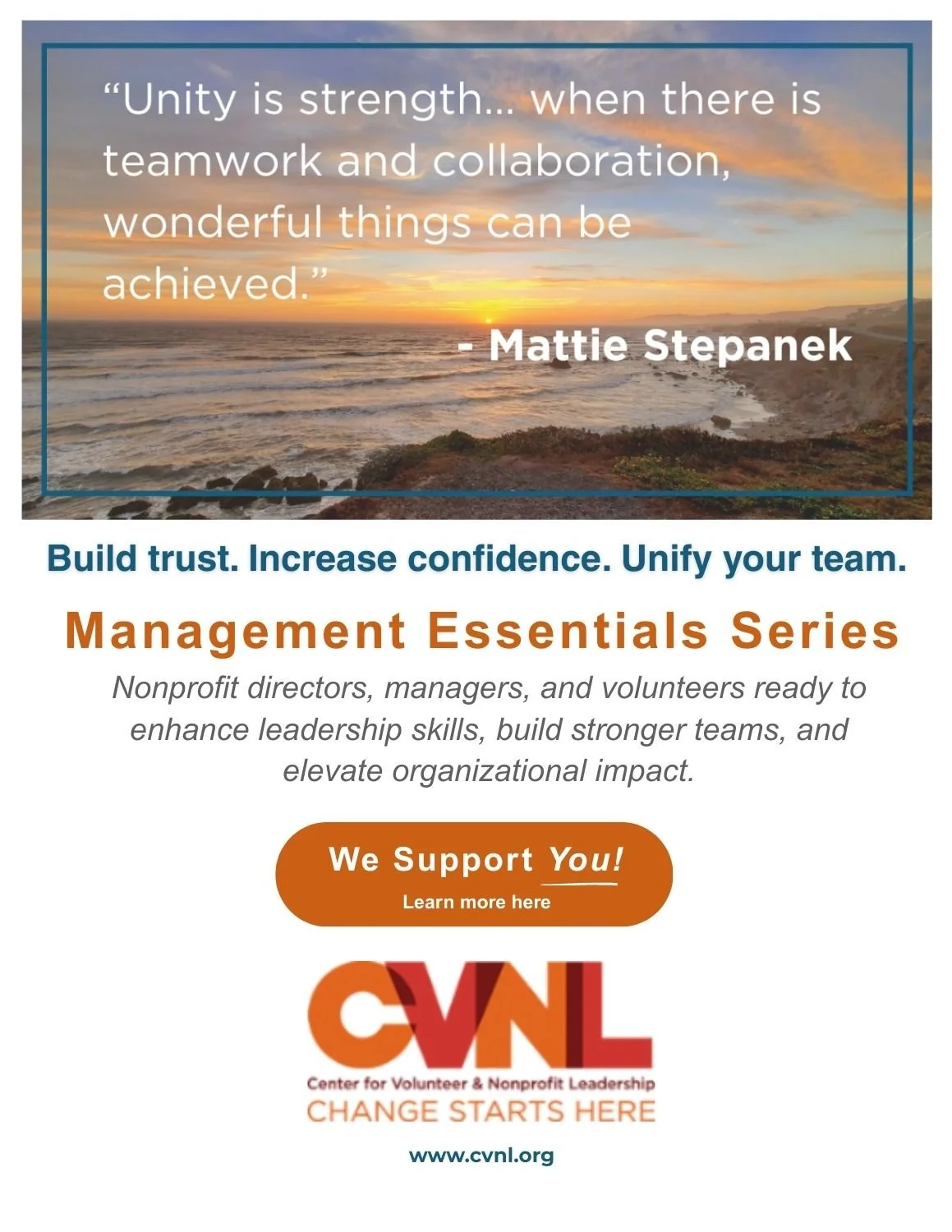 Email Campaign Nonprofit Leadership Series, CVNL