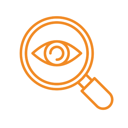 diagnose icon in orange