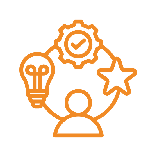 measurable delivery icon in orange