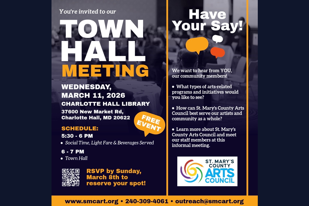 Town Hall Meeting - St. Mary’s County Arts Council
