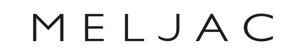 Logo avec le texte 'MELJAC' en lettres noires sur fond transparent.