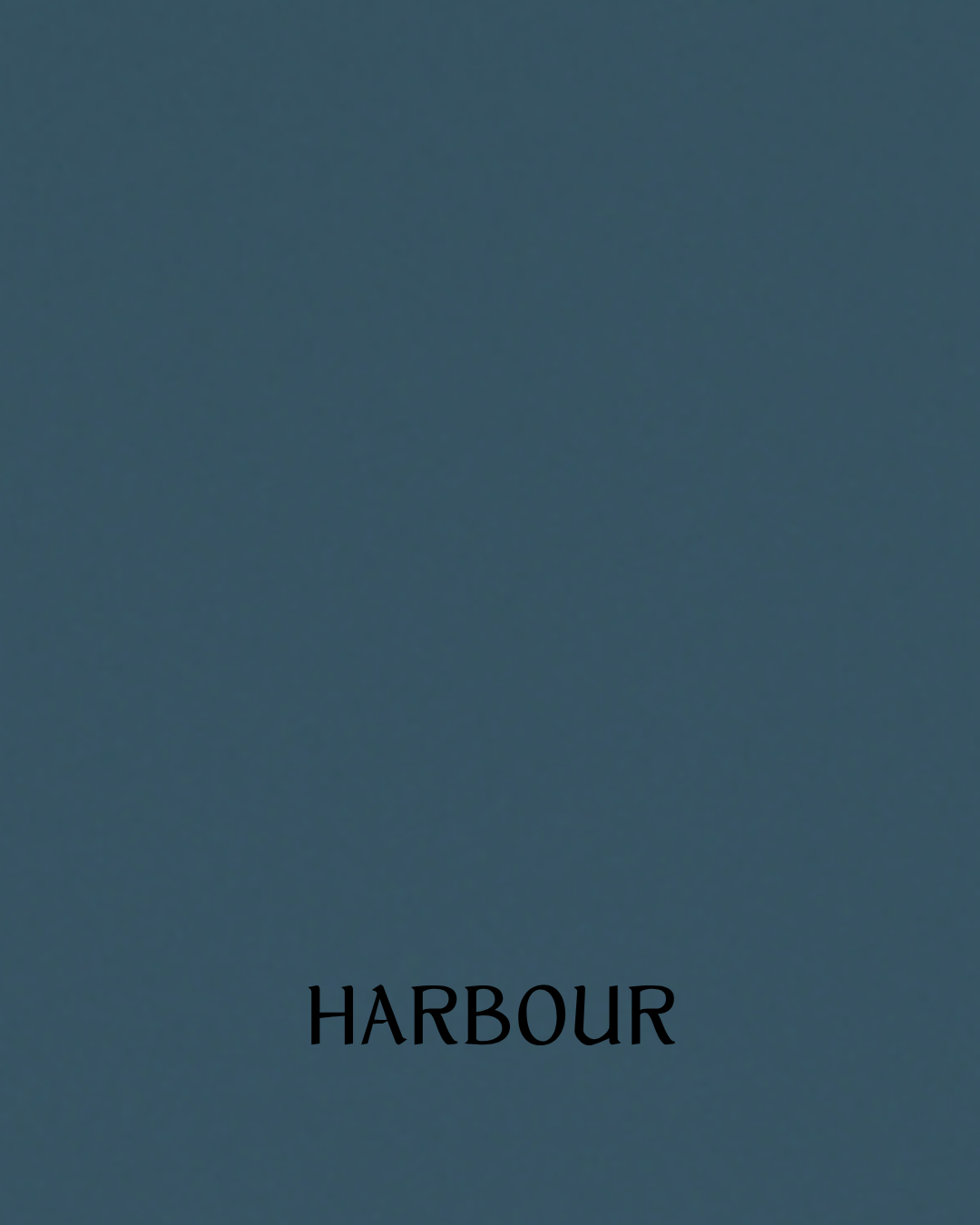 Cabinet color in Blue with the word 'HARBOUR' written in black at the bottom center.