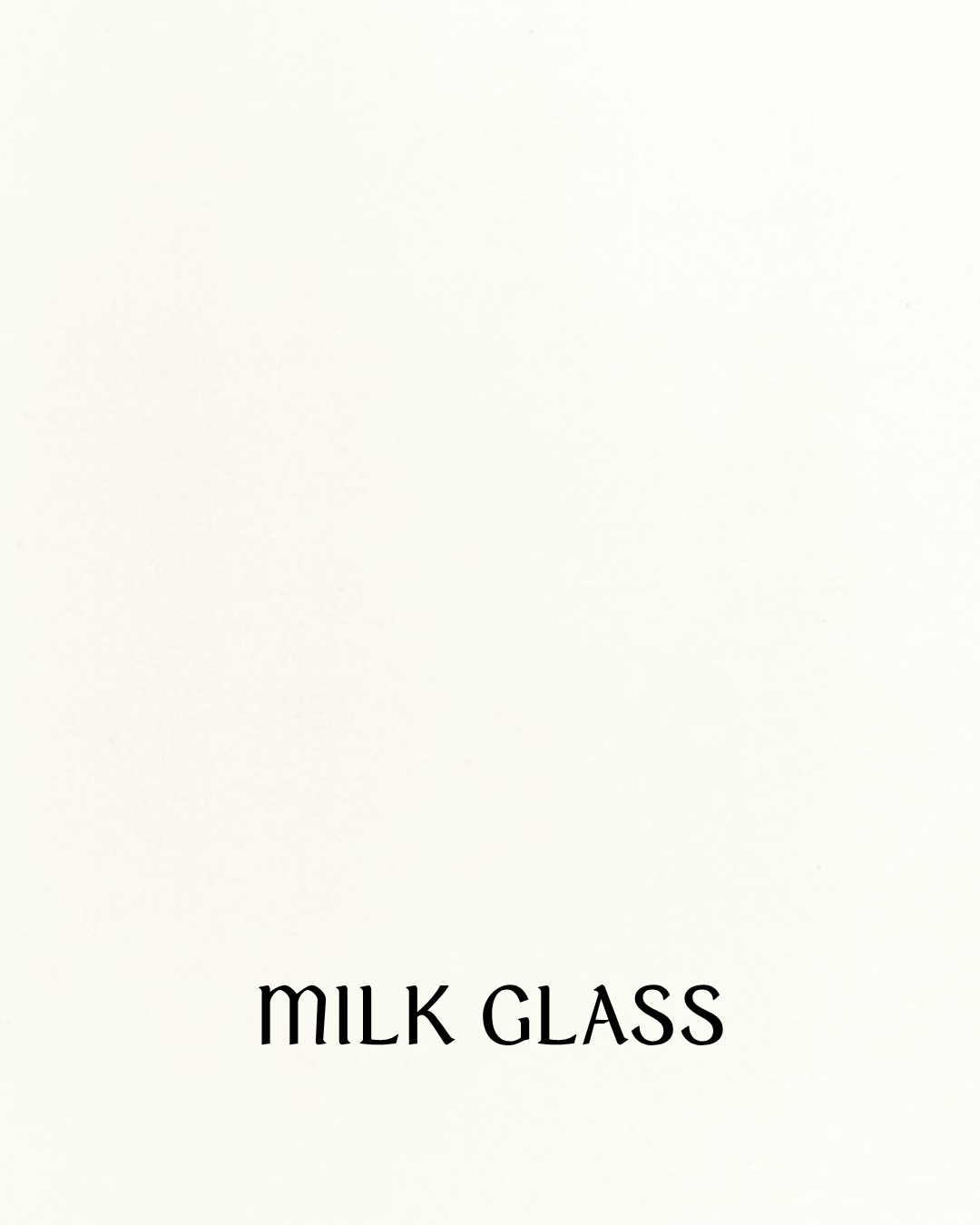 Minimalist illustration of a milk glass with text 'milk glass' at the bottom.