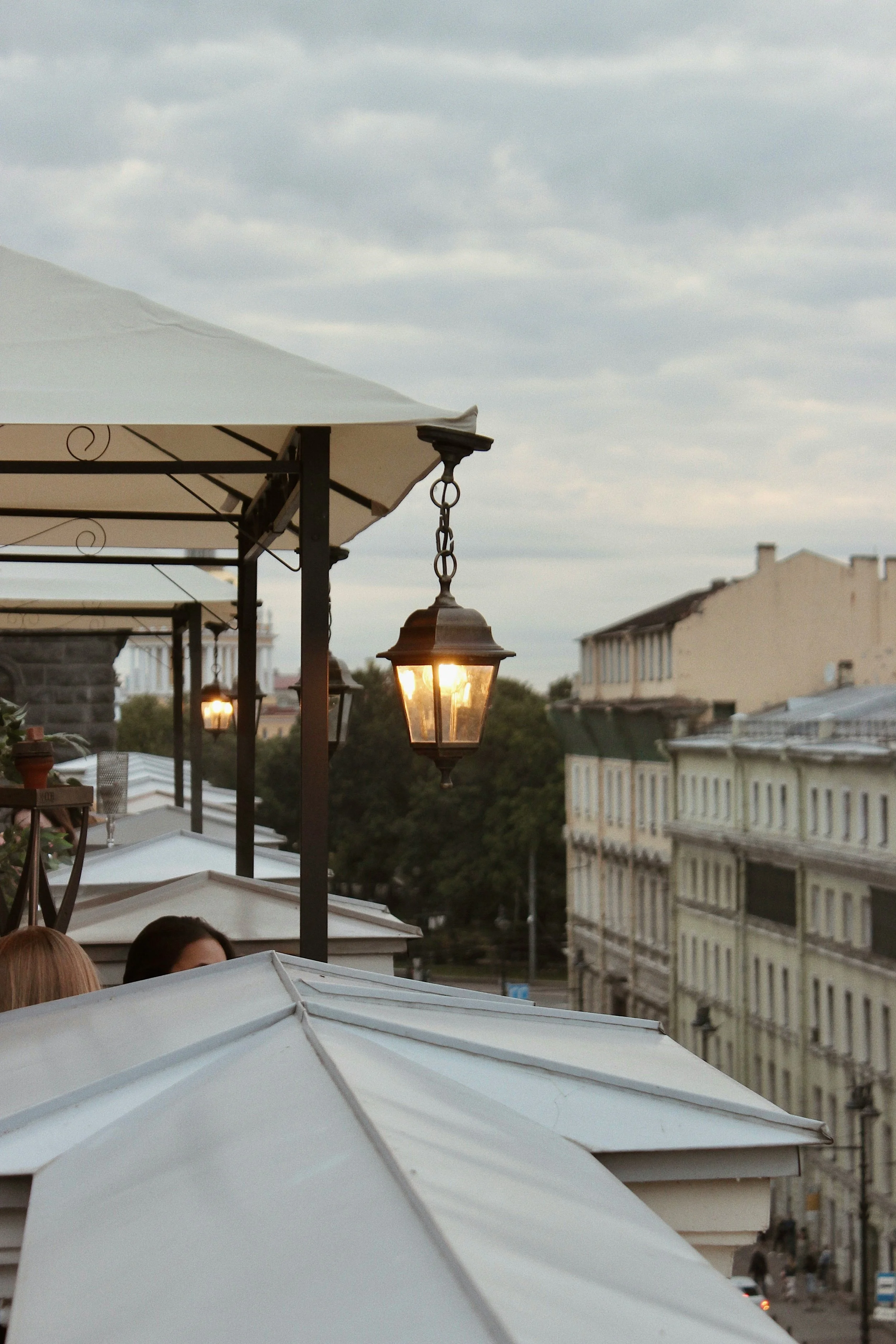 Example of beautifully designed restaurant, cafe, hotel or members club. Alfresco dining.