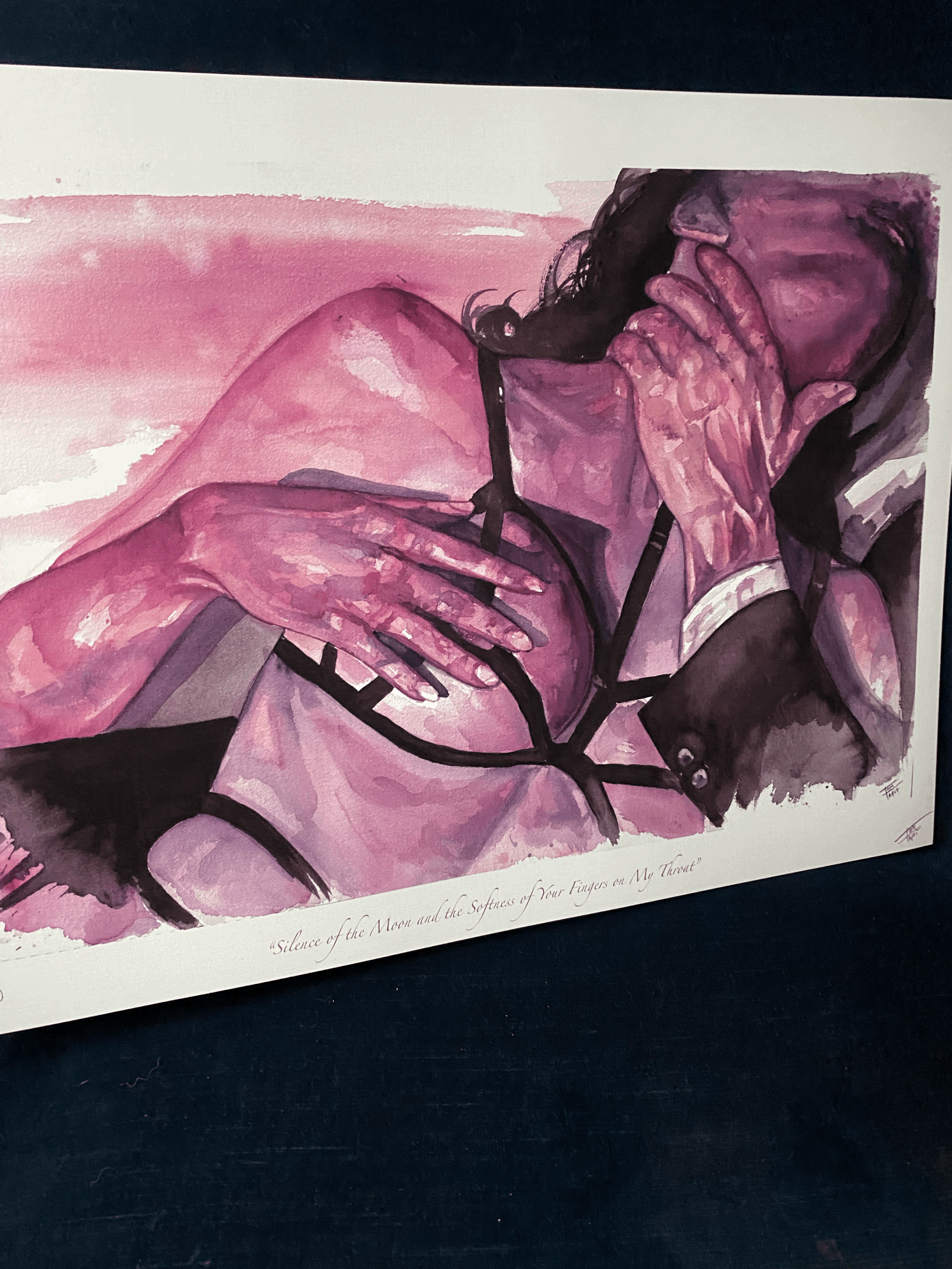 "Silence of the Moon and theSoftness of Your Fingers on My Throat" PRINT