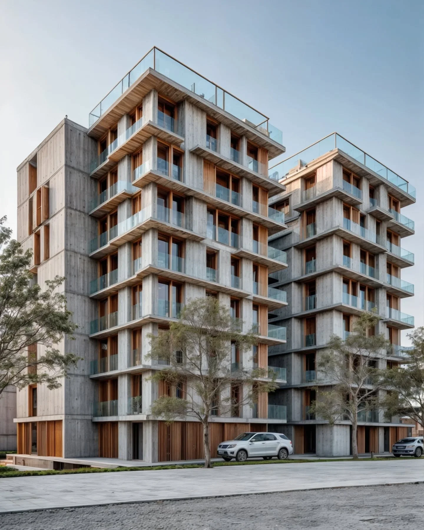 Proyecto conceptual para edificio de usos mixtos en Ciudad Granja, Zapopan. 
Estudio volumétrico y de materialidad de un edificio que albergará vivienda, comercio y servicios. 
Propuesta en colaboración con @treslineas.mas
Visu