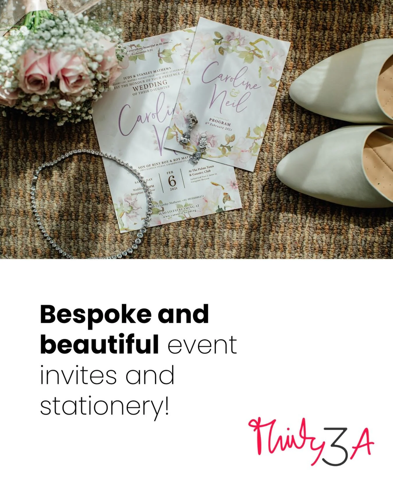 We&rsquo;ve been working on wedding and baby shower stationery for clients recently, including save the dates, invites and place cards.

Get in touch to discuss your event needs and let us turn your ideas into beautiful bespoke stationery and designs