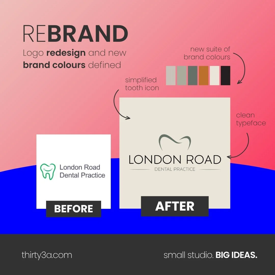 Rebrands can be expensive, involved and incredibly detailed, particularly for large companies with a lot of brand heritage at stake. But sometimes a rebrand can be simple - modernise a logo, define brand colours and provide the client with the right 
