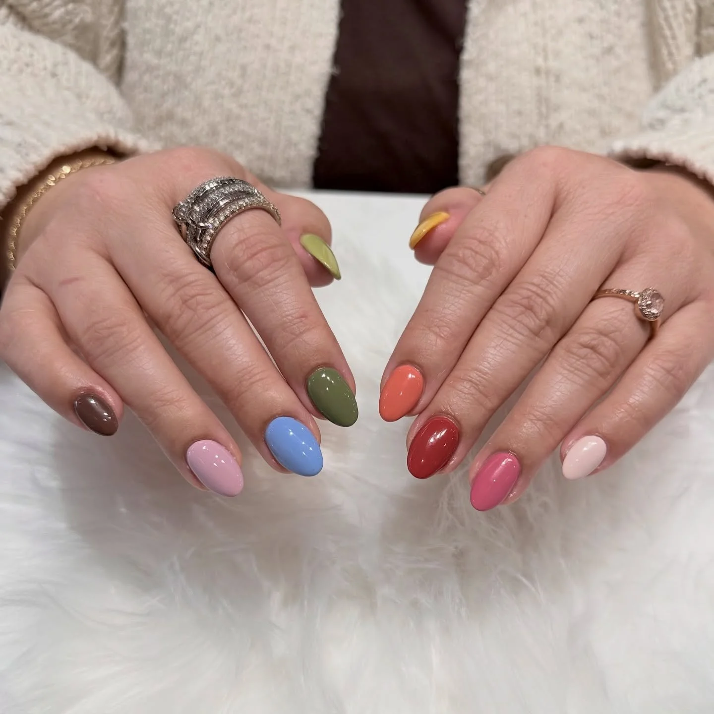 &quot;fall joyful nails era&quot; 

#Bellagionailsparaleigh #fallnails #fallseason #acrylicnails #shortnails #gelpolish #fallcolors #trending #virałpost #raleigh #localbusiness #rainbow #nail #nailsnailsnails #notd #nailsart #nailsdesign #nailsofinst