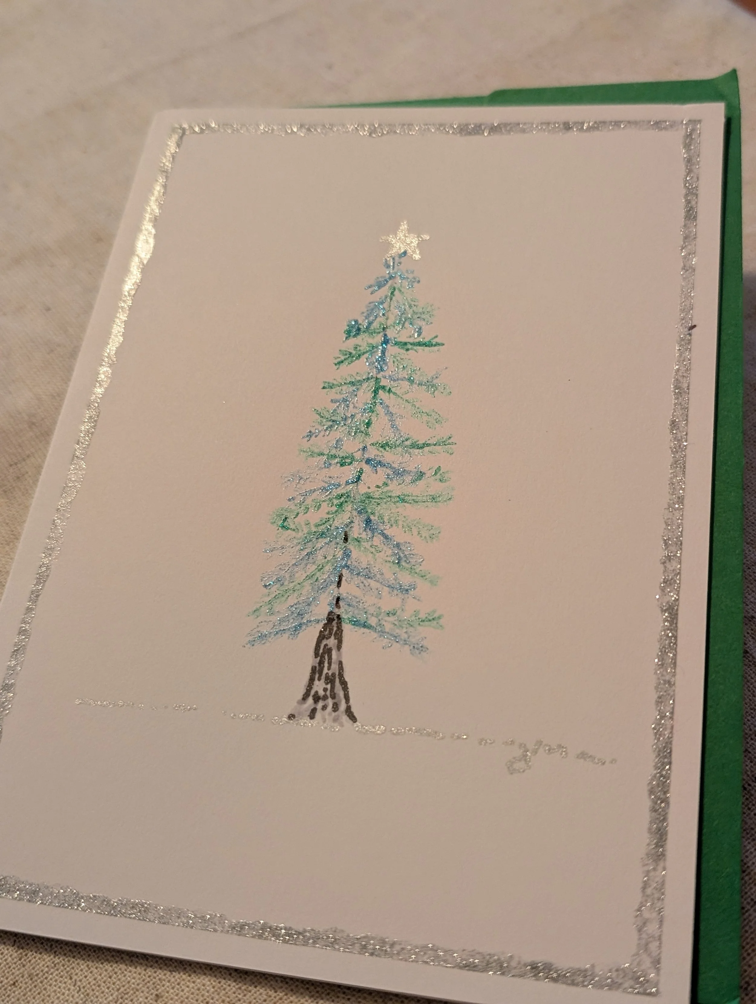 Wishing Tree Handcrafted Christmas Card