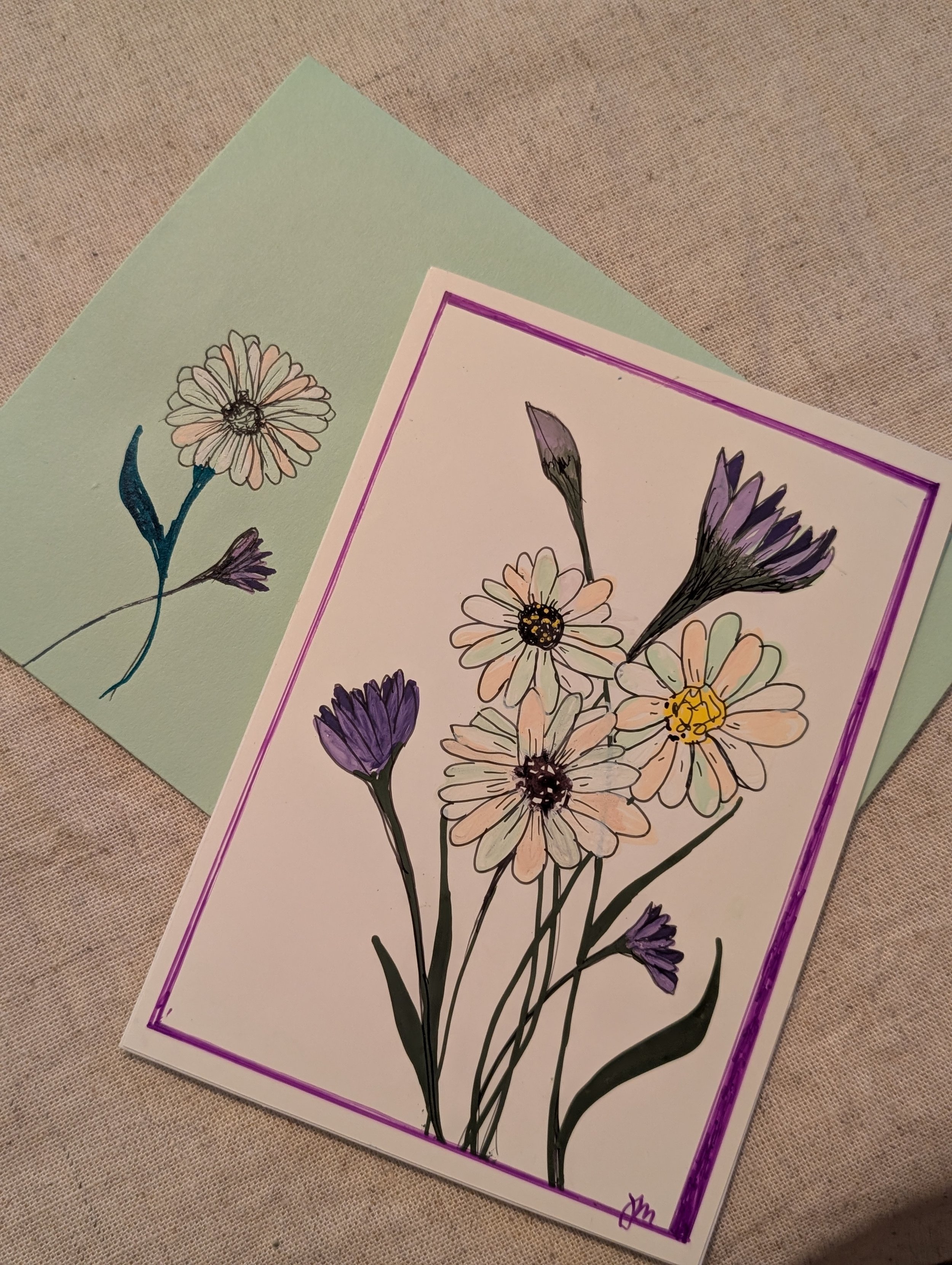 Floral Greeting Card with Envelope
