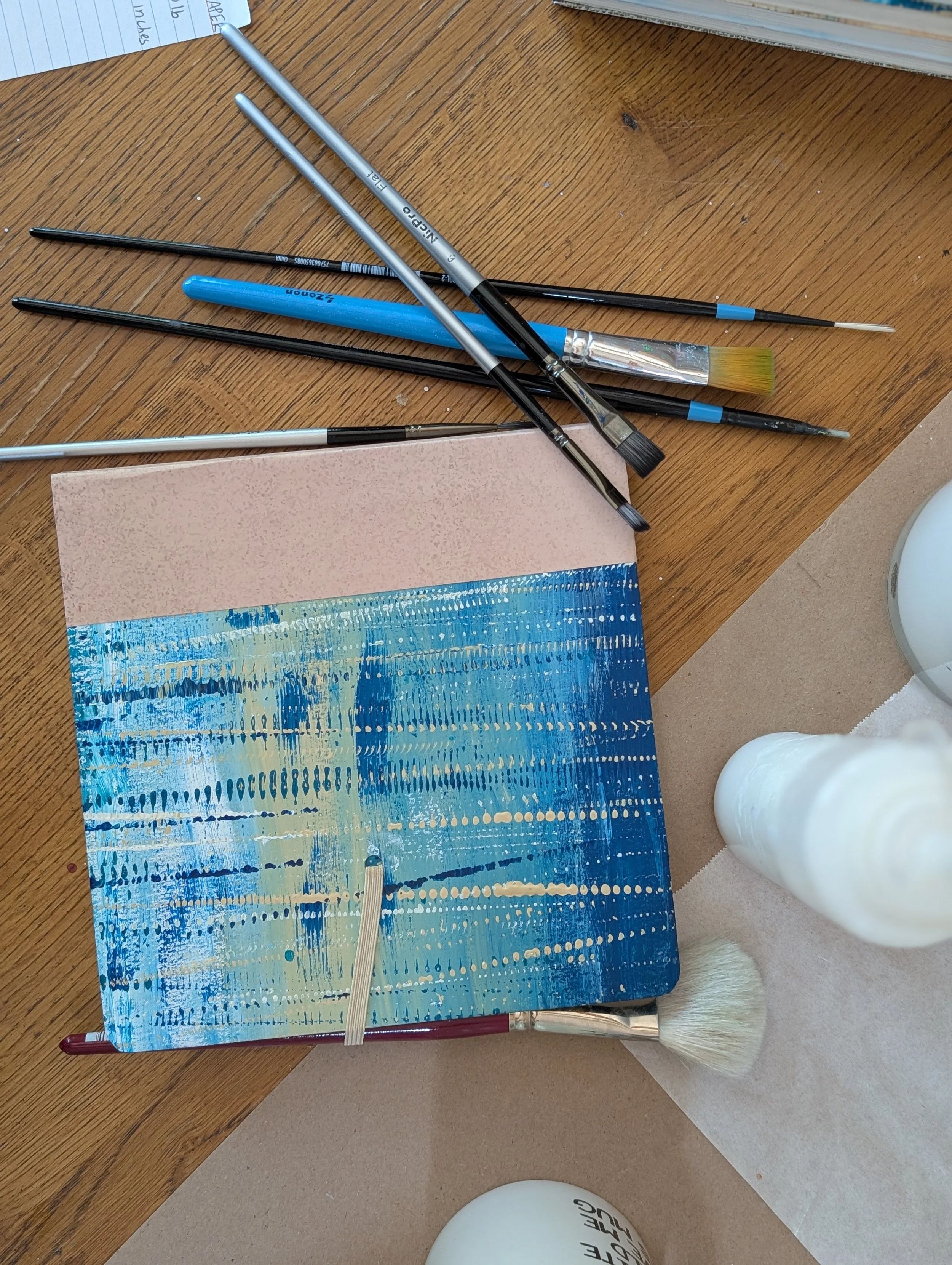 Watercolor Art Journal - Abstract Rain