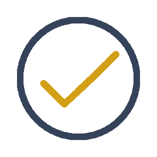 A checkmark inside a circle