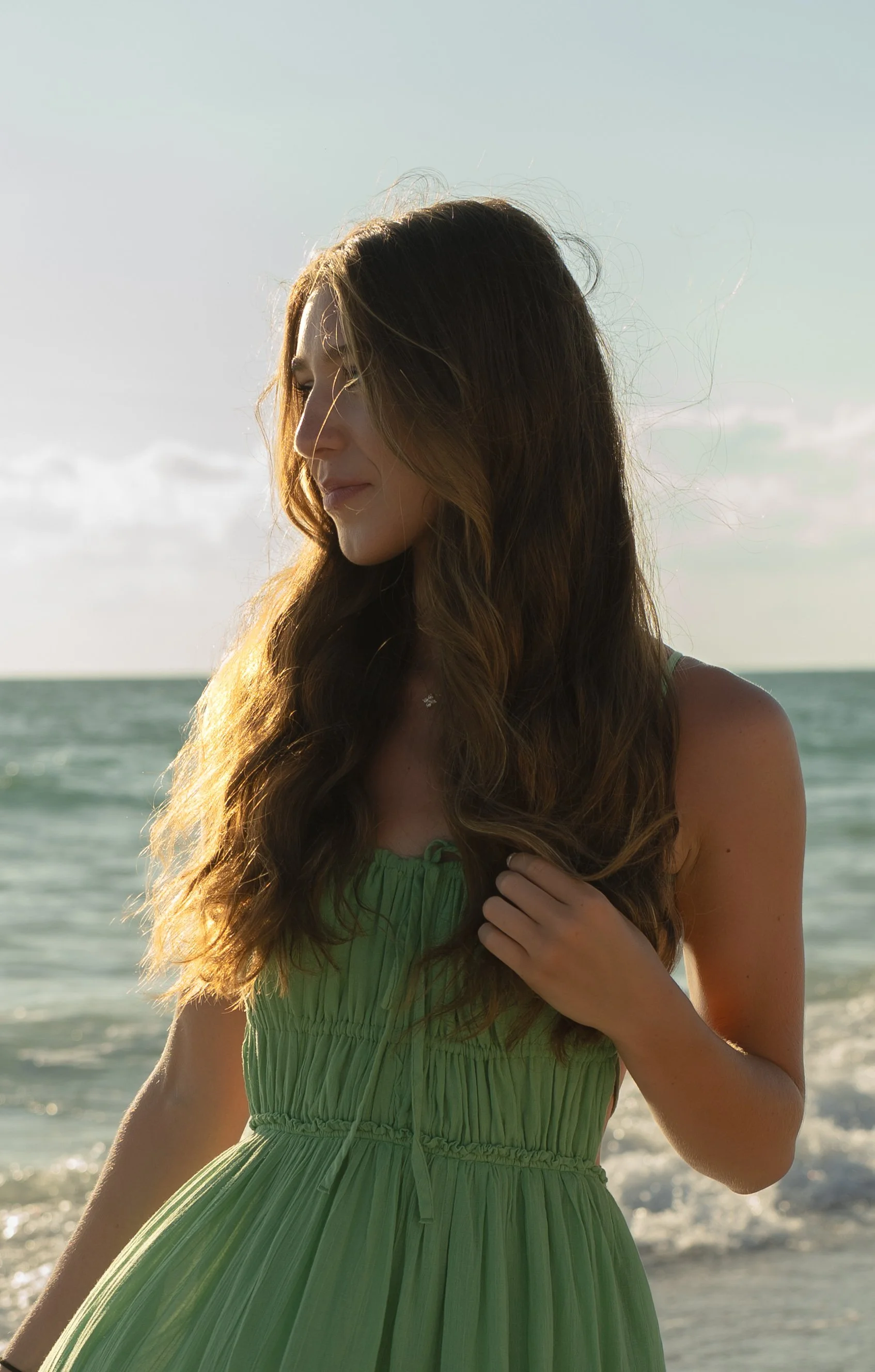Senior portrait on Bradenton Beach in Southwest Florida