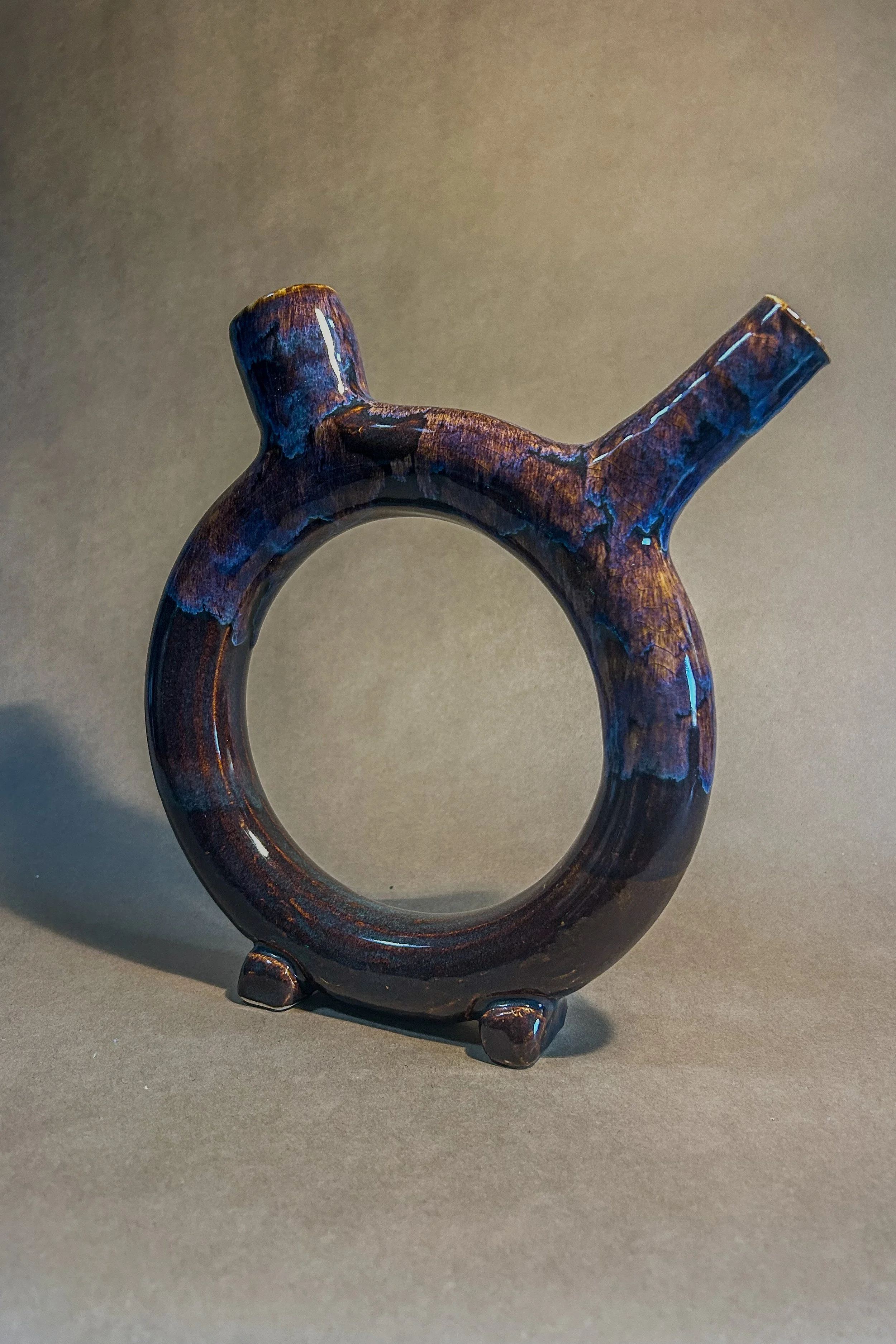 Vase Finished with High Fire Glaze
Reclaimed Clay - Pottery Wheel Thrown