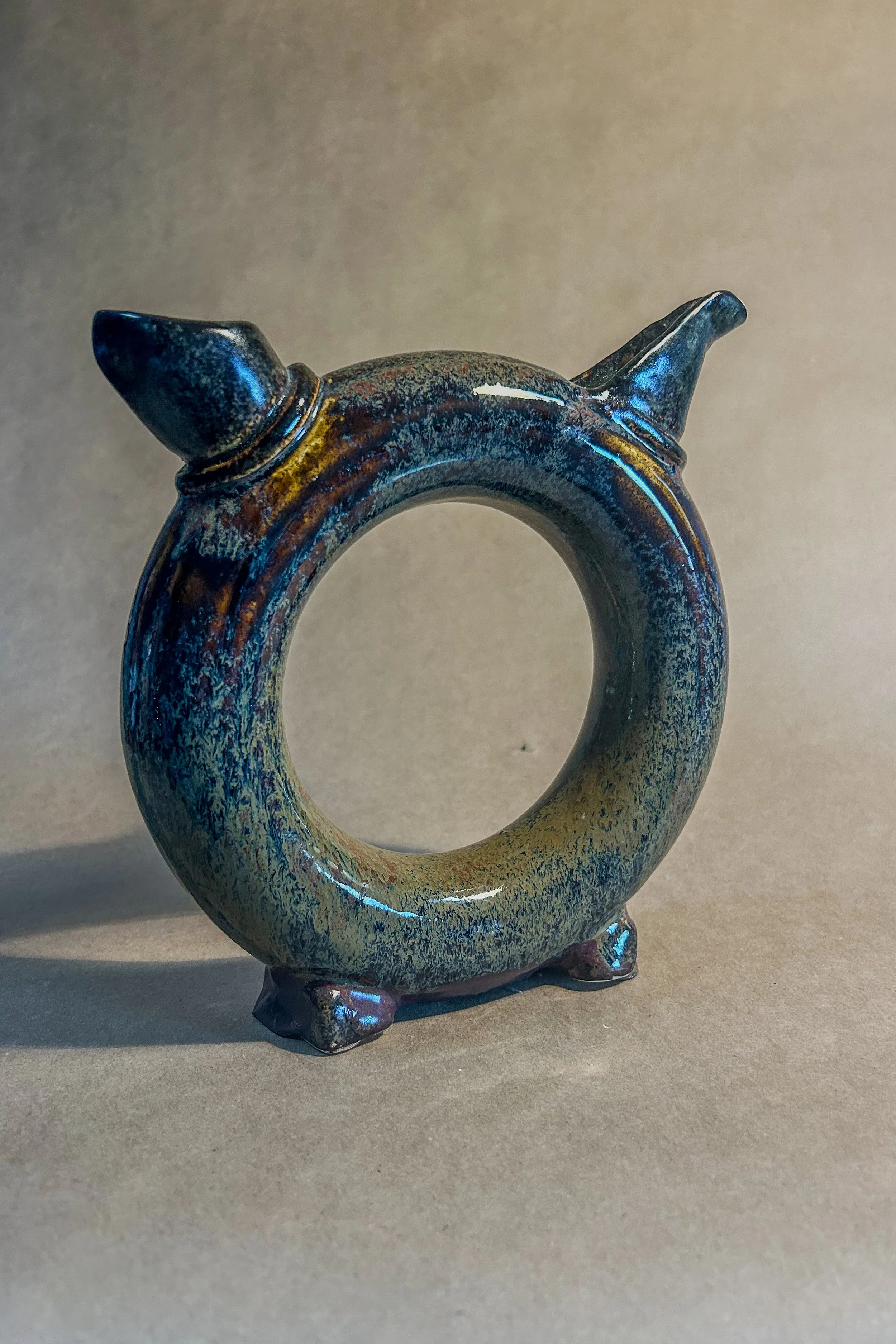 Vase Finished with High Fire Glaze
Reclaimed Clay - Pottery Wheel Thrown