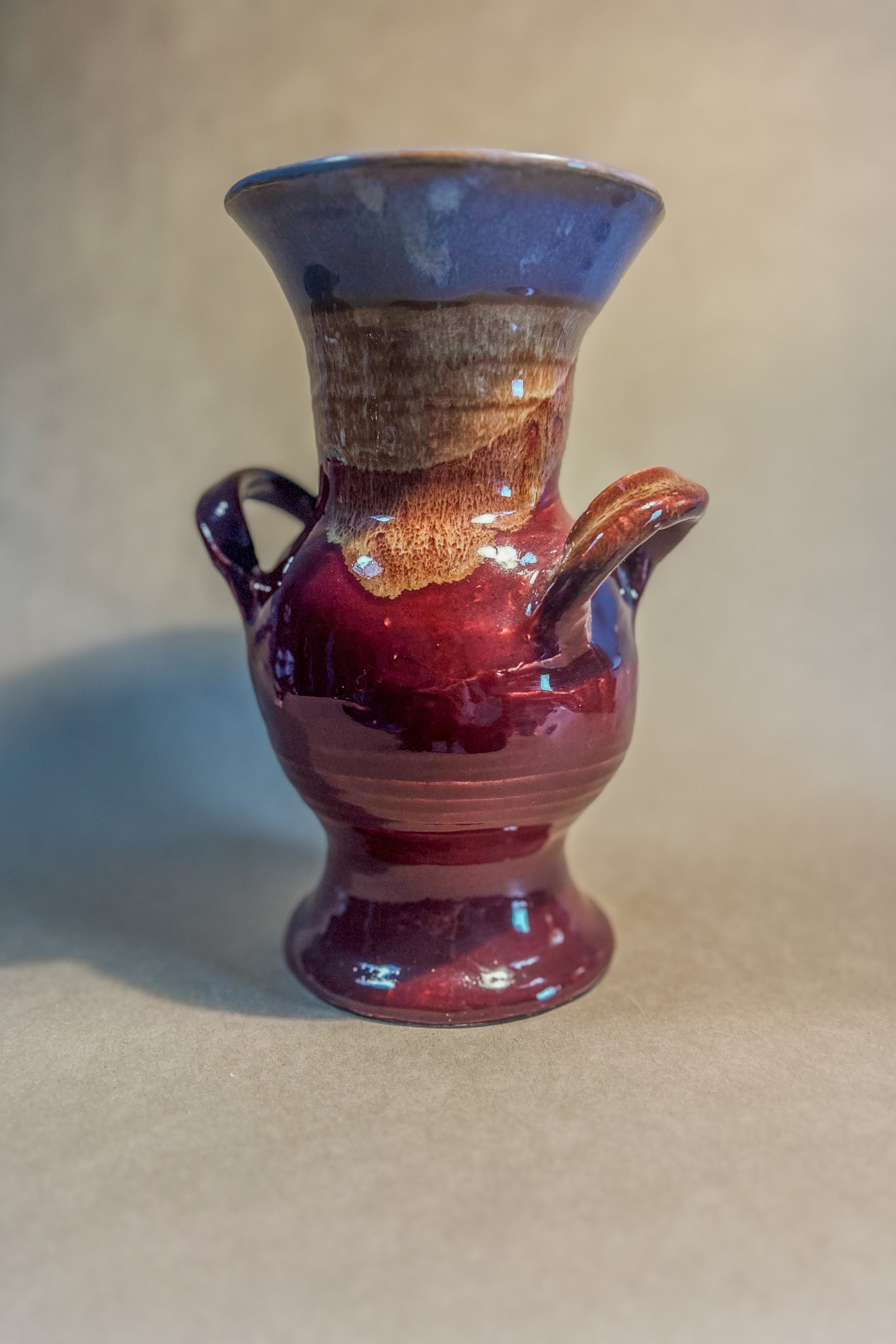 Vase Finished with High Fire Glaze
Reclaimed Clay - Pottery Wheel Thrown