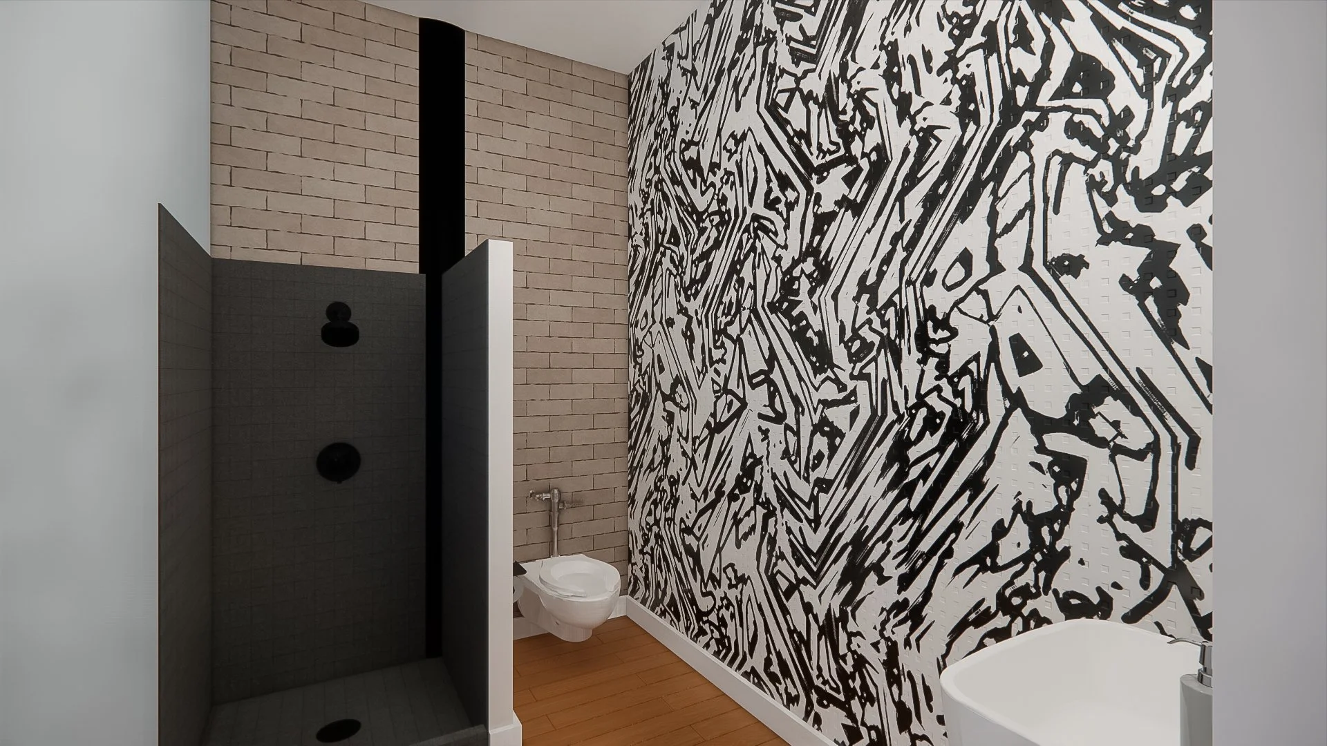 Shared Restroom Rendering