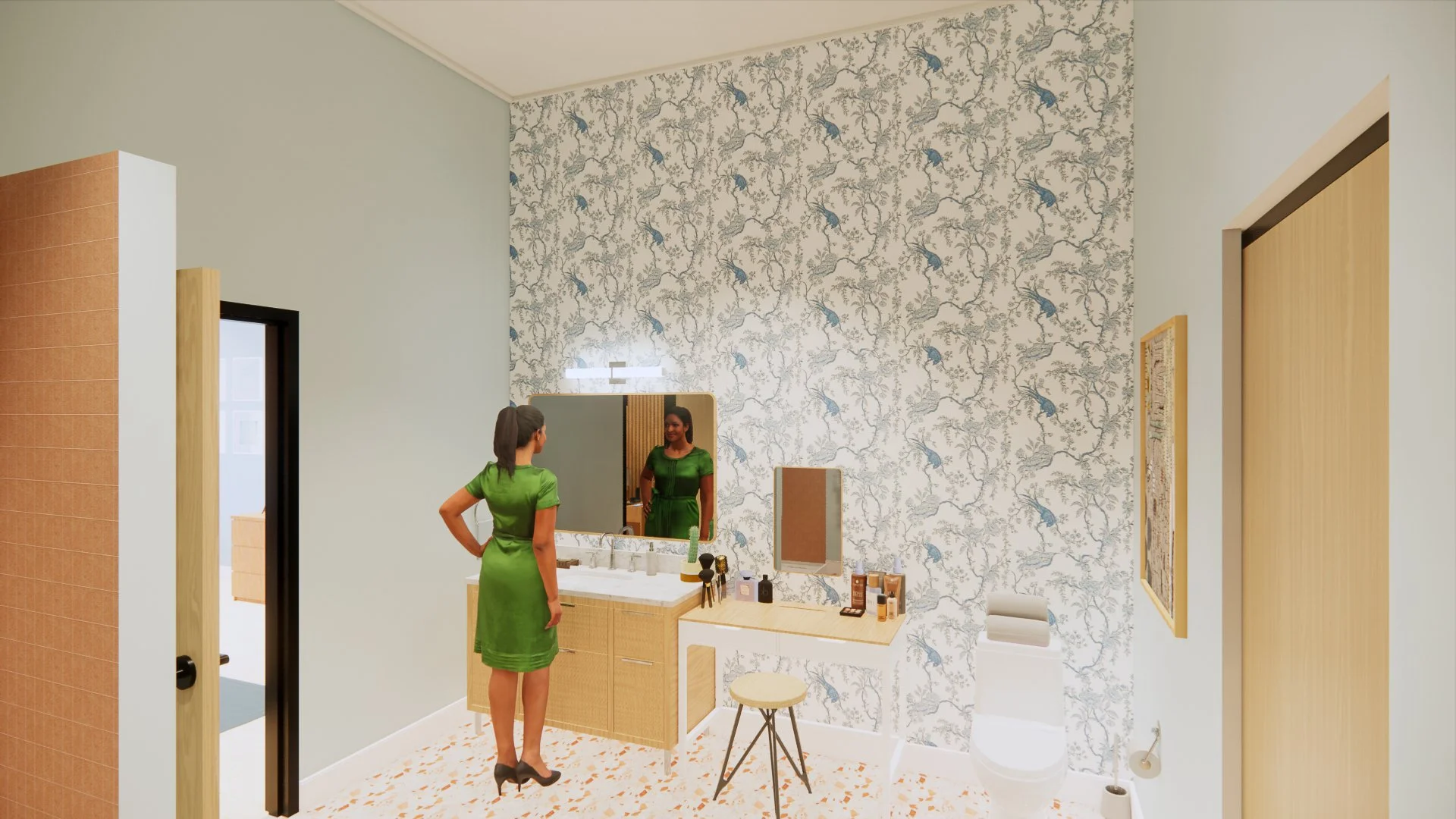 Primary Bathroom Rendering