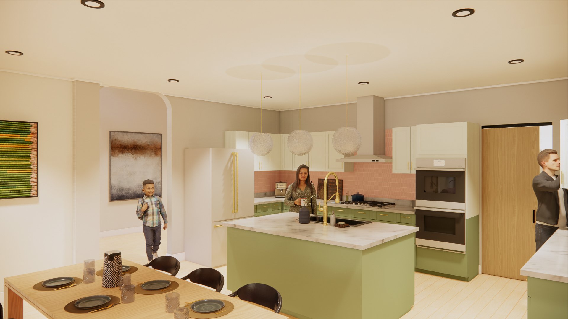 Dining/Kitchen Rendering