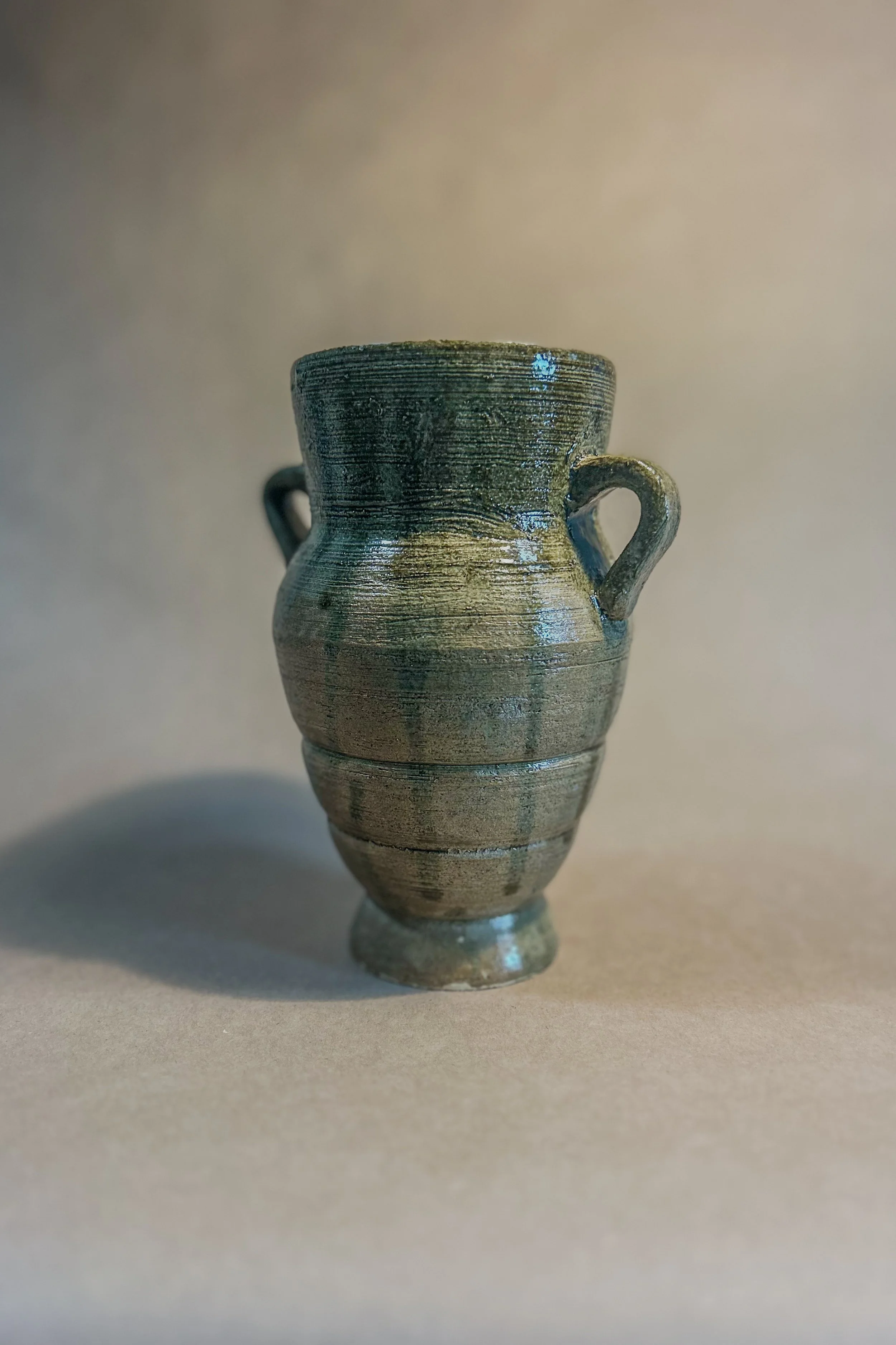 Vase Finished with High Fire Glaze
Reclaimed Clay - Pottery Wheel Thrown