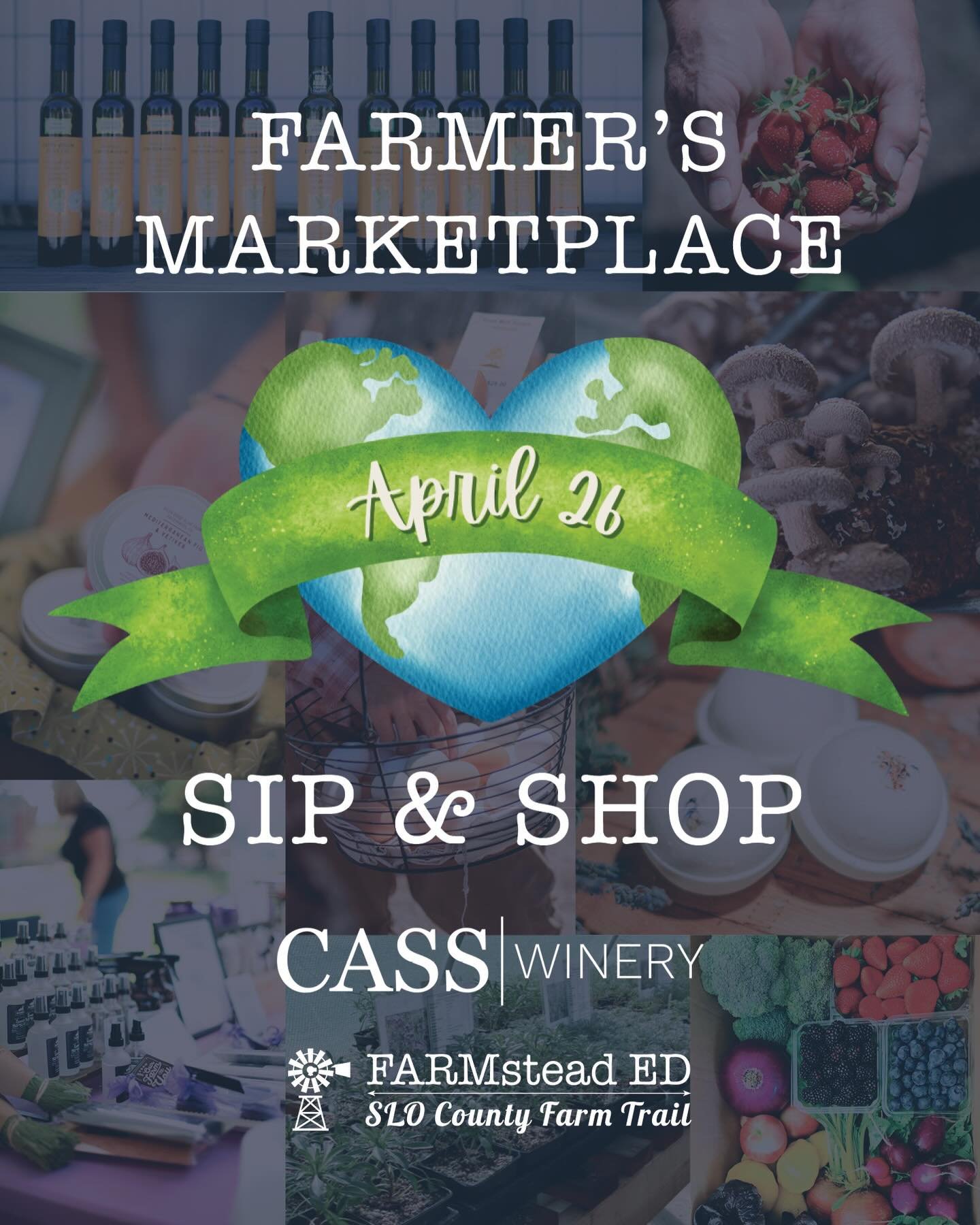 We&rsquo;re celebrating Earth Day with a good ol&rsquo; fashioned farmer&rsquo;s market featuring local growers and makers. Situated under the shade of CASS Winery&rsquo;s @cass_winery ancient twin oaks, this farmers&rsquo; marketplace will have gorg
