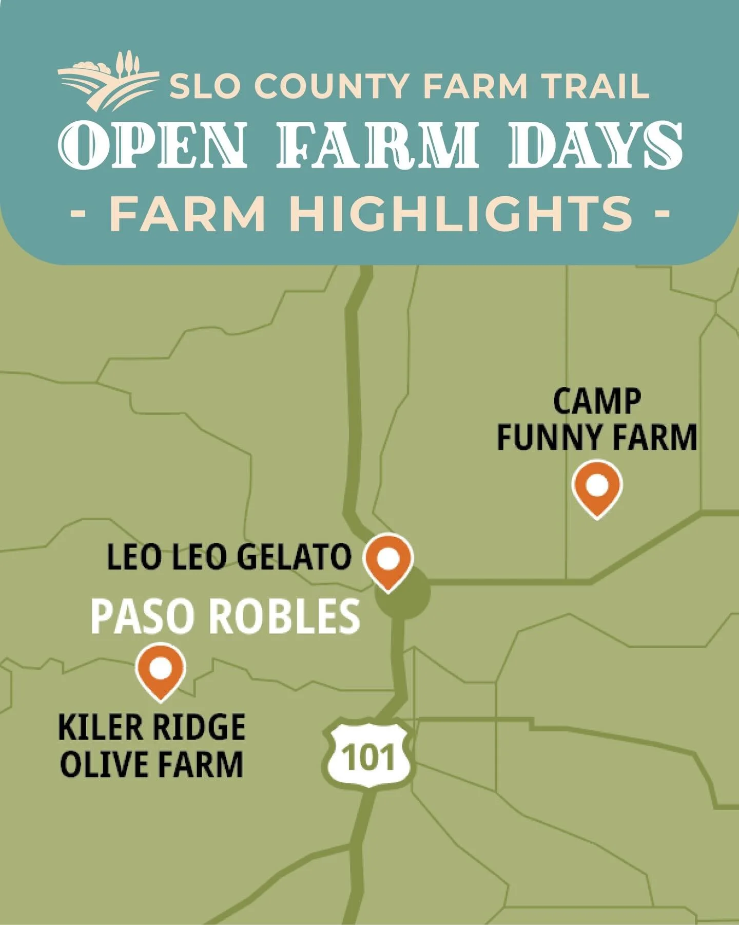 Open Farm Days Weekend is going to be FULL of so many fun things to do, see, and taste across the SLO County Farm Trail &ndash; check out a few farm highlights:

Kiler Ridge Olive Farm @kilerridge 
Join us at our family farm for OFD Weekend for delic