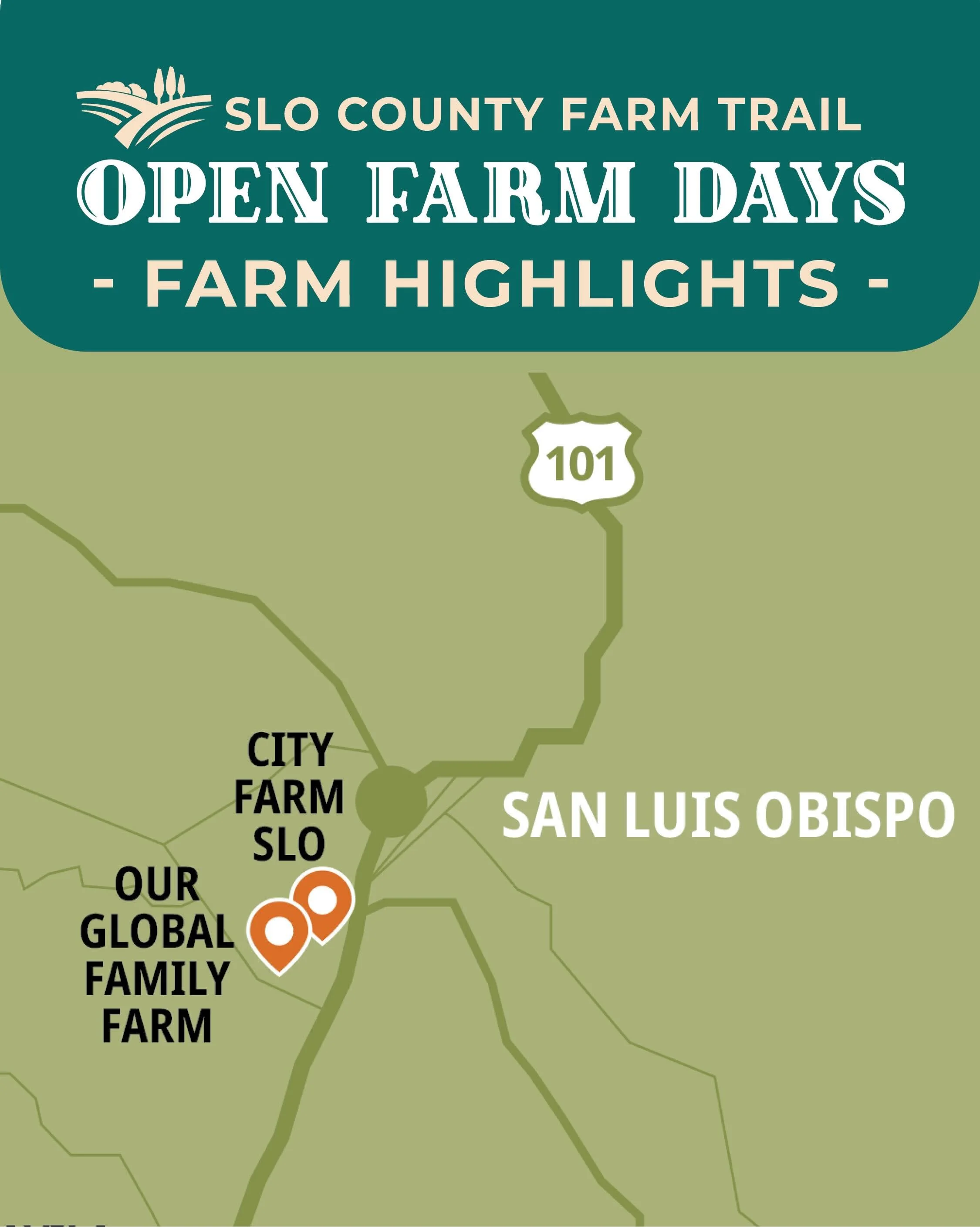 Get out and experience our local agriCULTURE firsthand &ndash; Open Farm Days Weekend has many local farms openings their gates to welcome guests. Check out a few highlights:

City Farm SLO @cityfarmslo 
Explore and taste our regenerative farm! Join 
