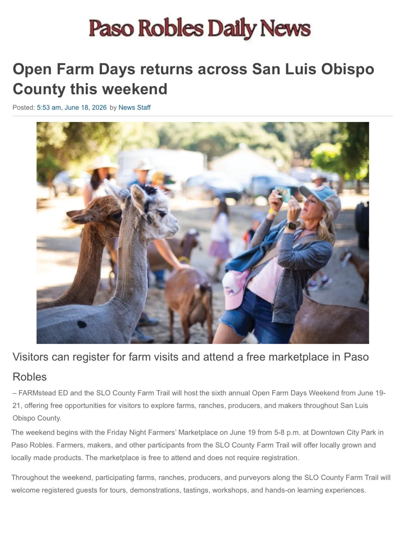 Paso Robles Daily News June 18 2026