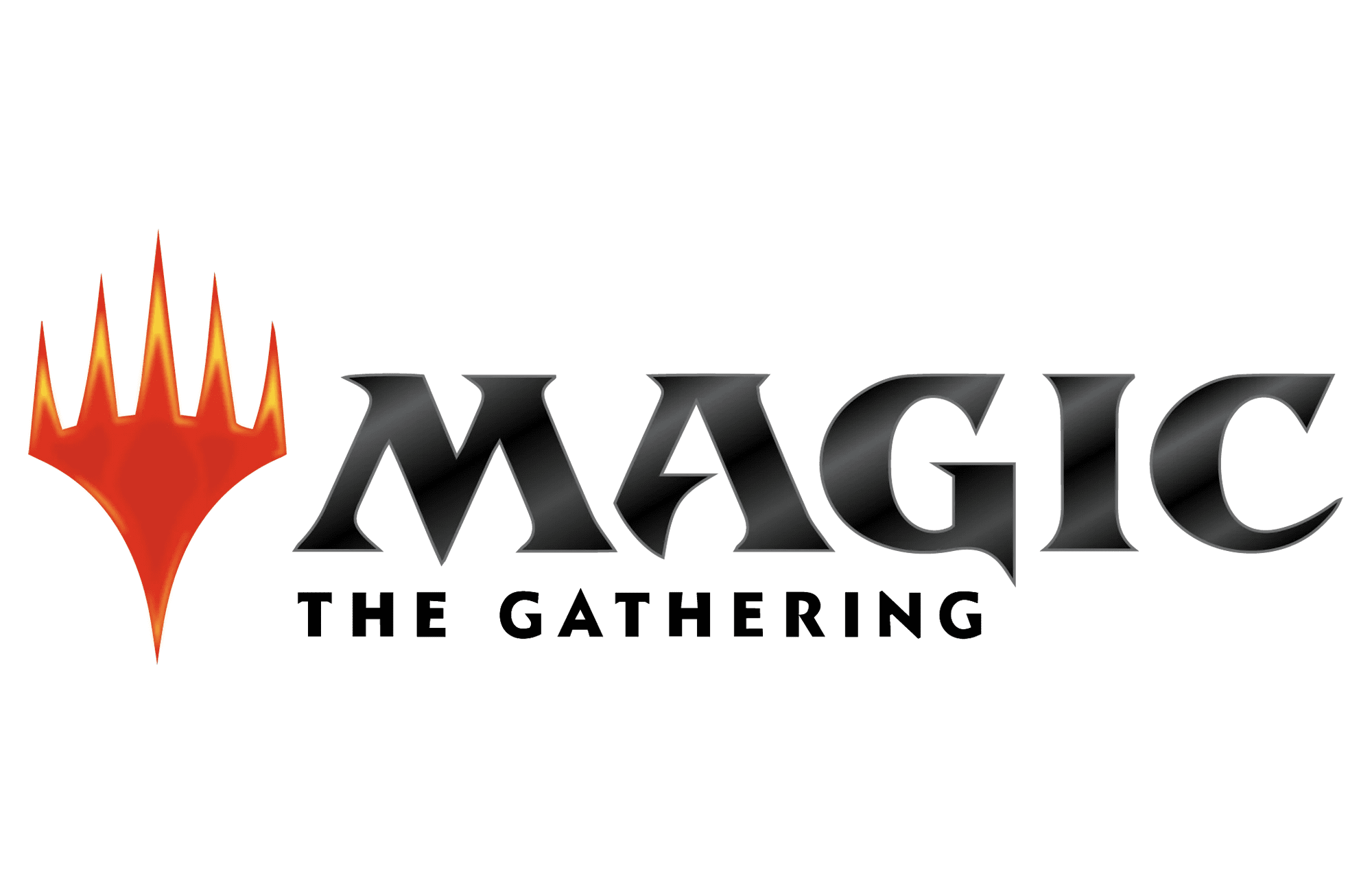 Magic: The Gathering logo with black text and a flame-like emblem on the left.