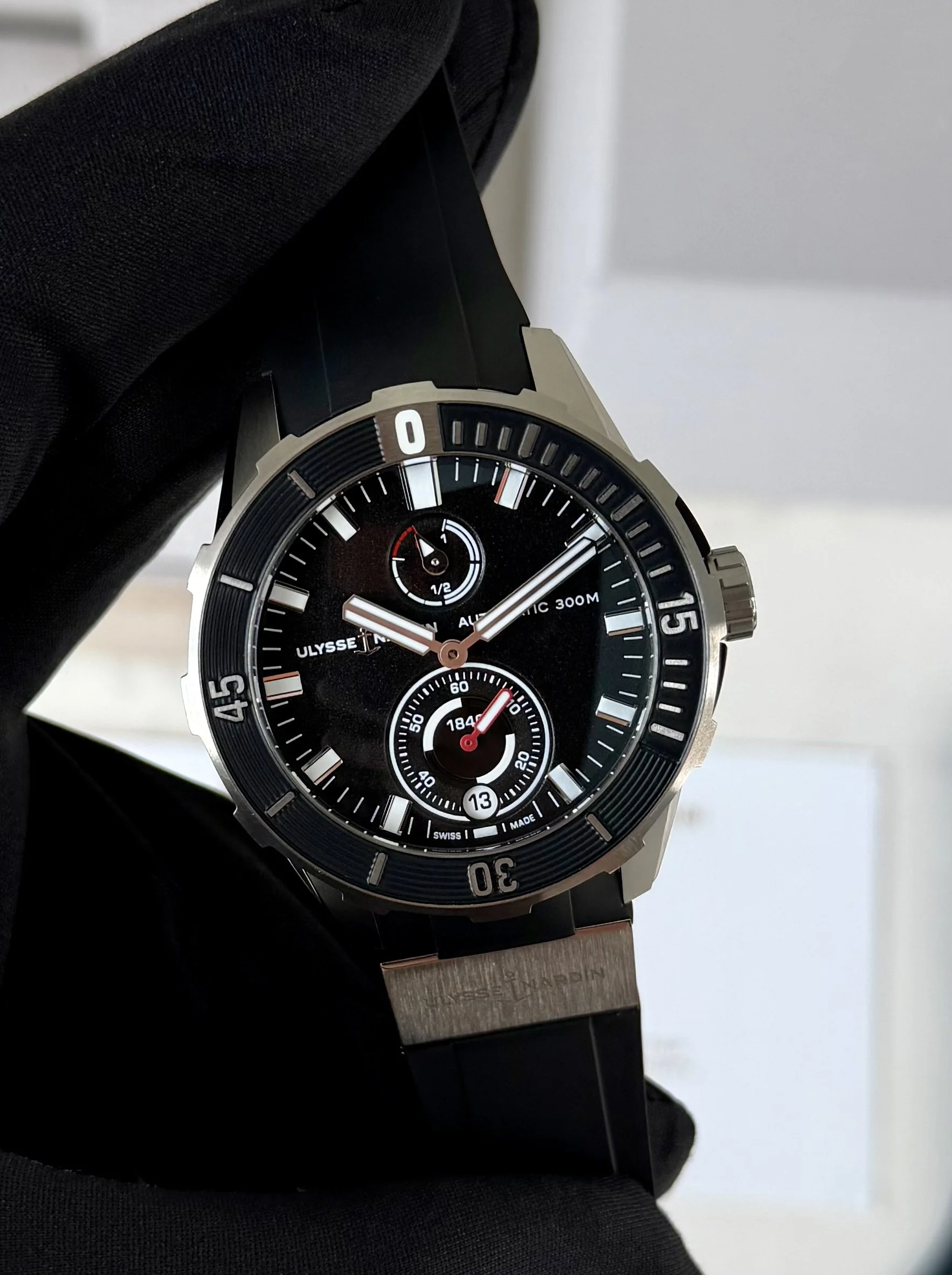 Ulysse Nardin Diver Titanium Black Dial 44mm 2019 Complete Set 1183-170-3/92
