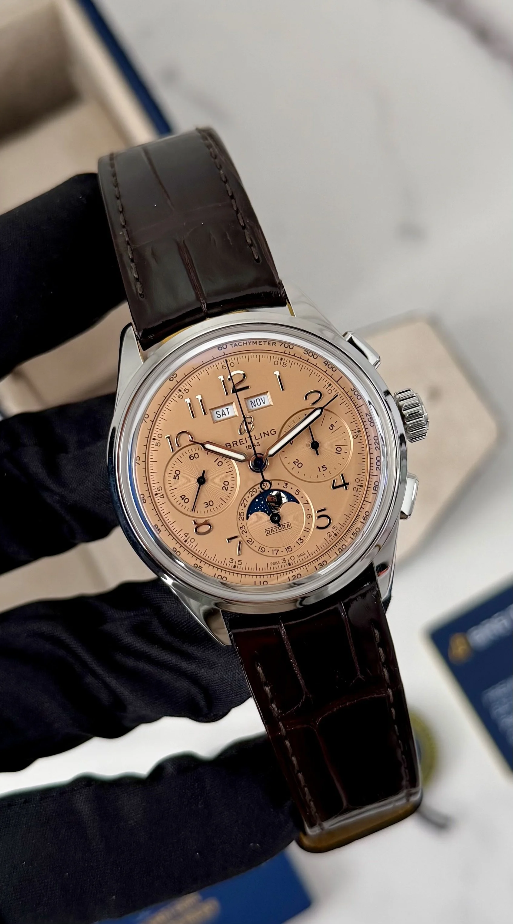 Breitling Premier B25 Datora AB2510201K1P1 Complete Calendar 42mm Full Set 2022